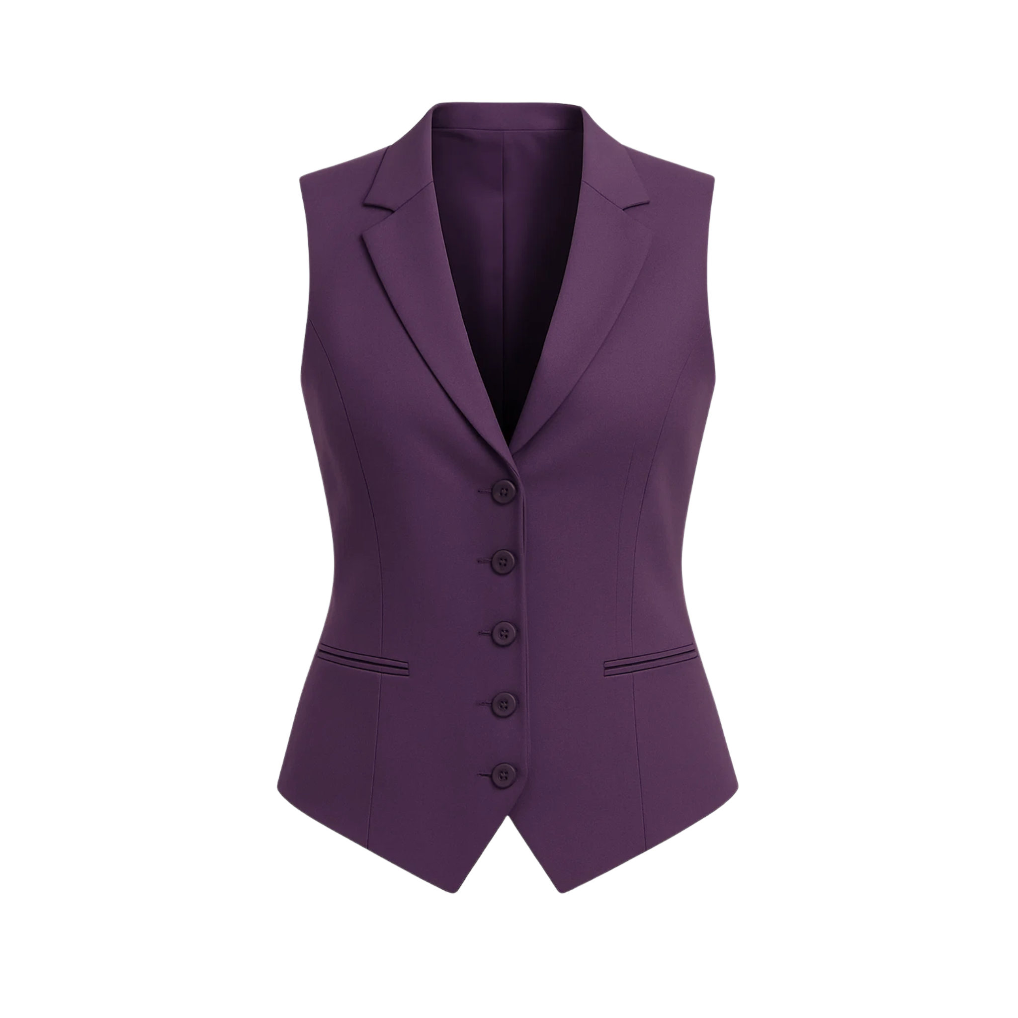Women's Purple Five Button Vest