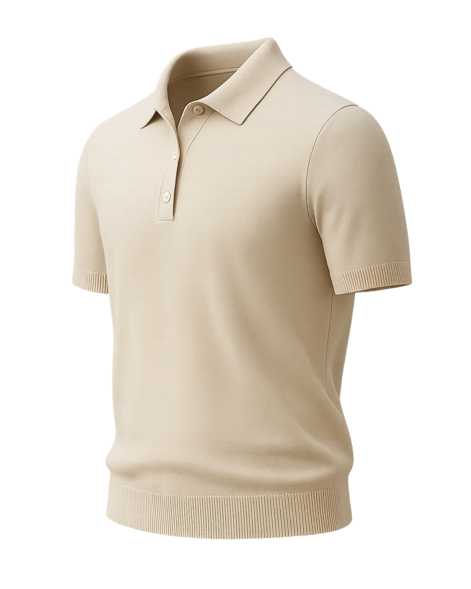 Men’s Loro Piana Featherweight Cashmere Polo in a refined beige shade, featuring short sleeves, a classic collar, and a smooth, lightweight cashmere fabric for luxurious leisure dressing.