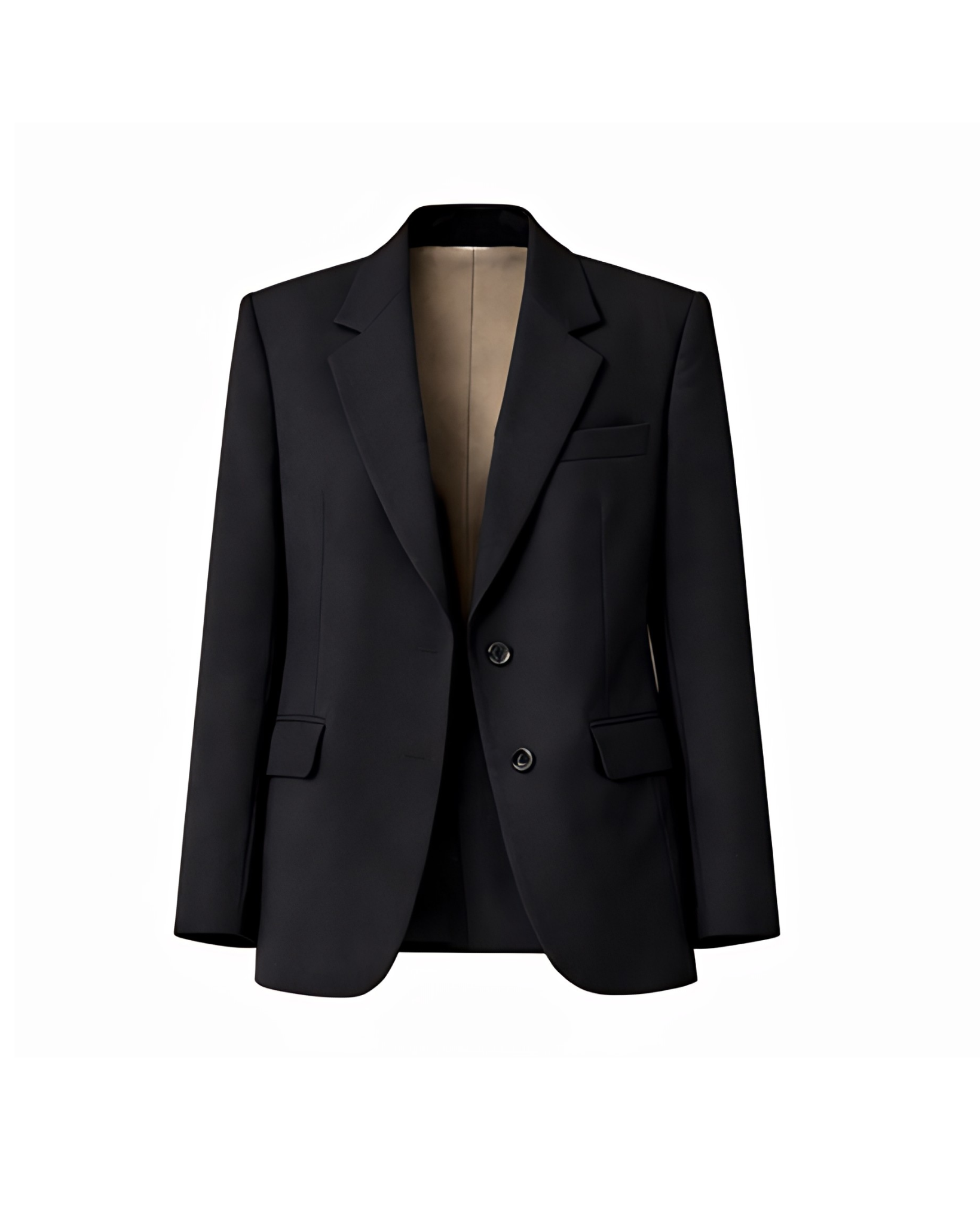 Women's Wearhouse | Black Oversized Wedding Jacket featuring a relaxed fit with structured shoulders, classic notch lapels, two-button closure, and flap pockets for elegant formal wear.