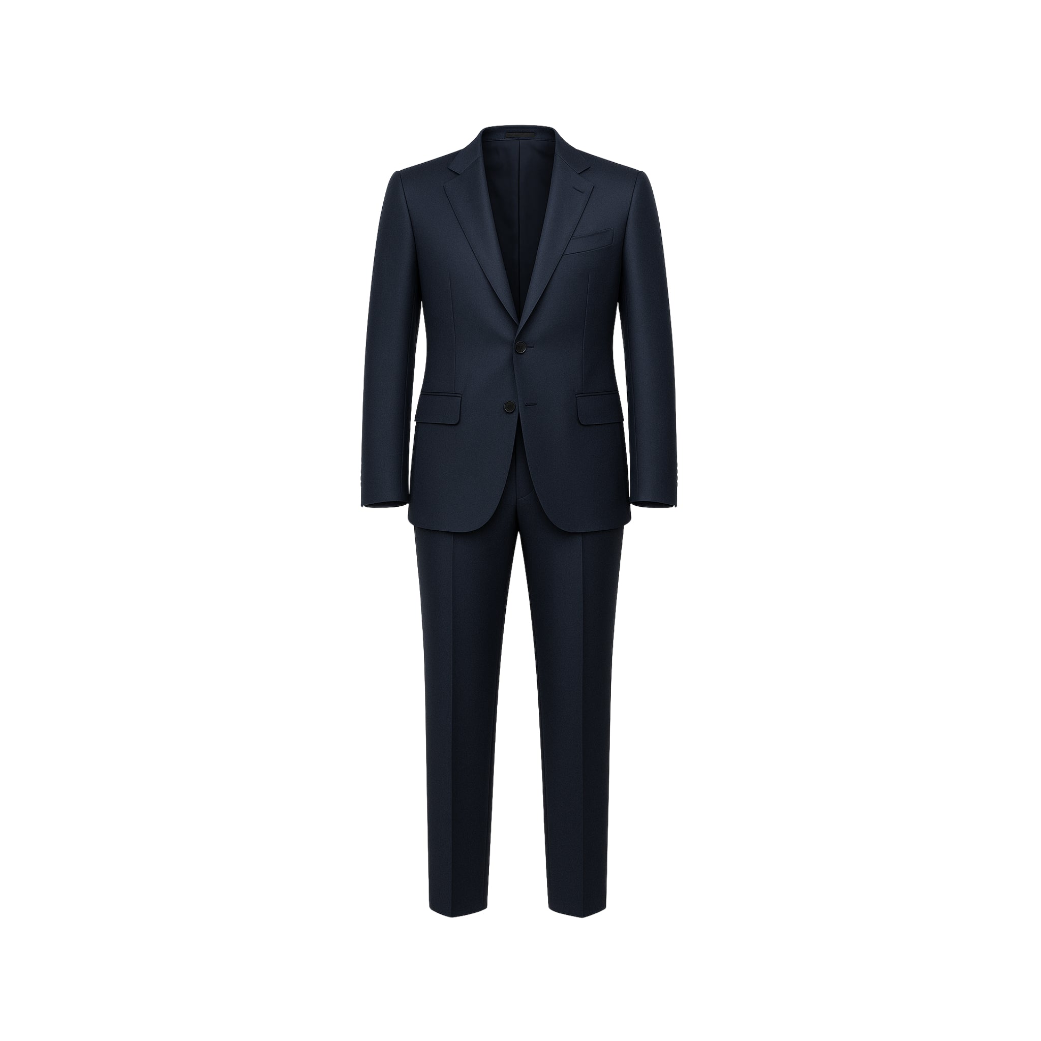 Masculine Fit Everyday Wool Suit in Navy
