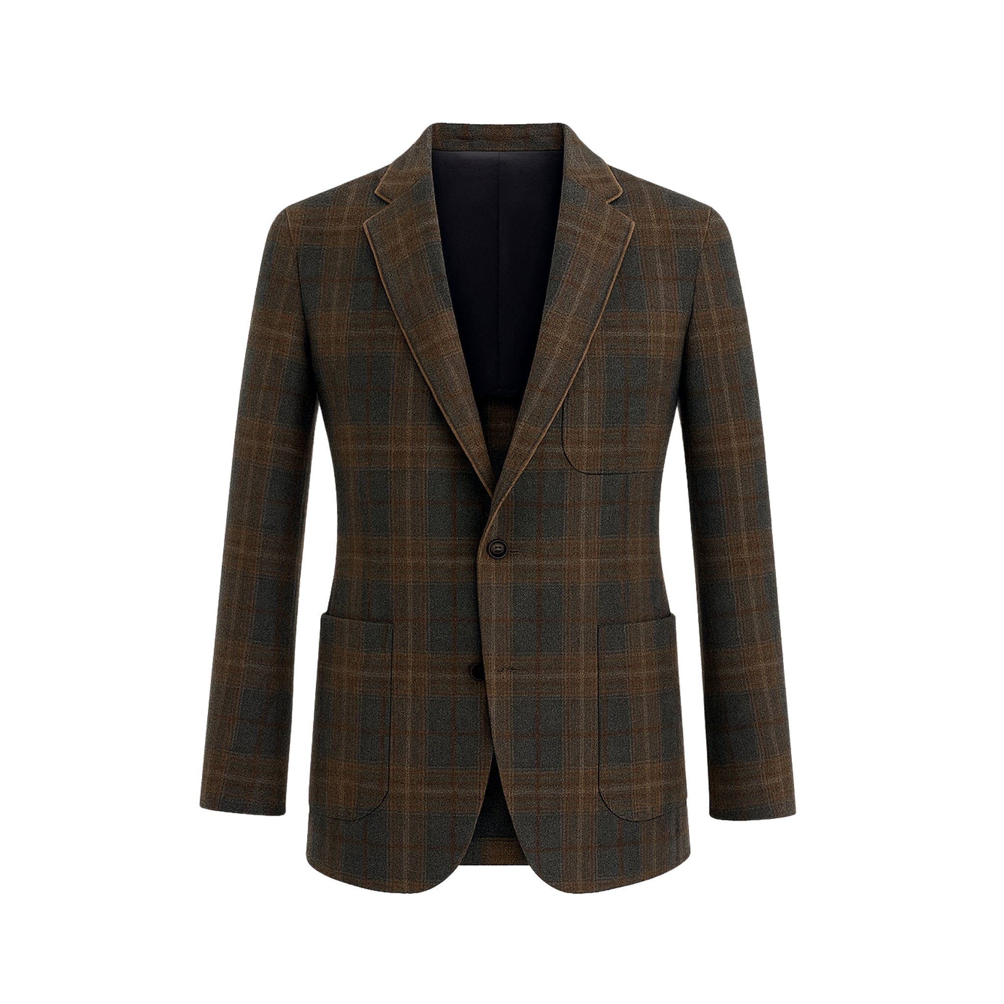Pietra Sport Coat Grey Tan Unstructured Fit Artisan Details