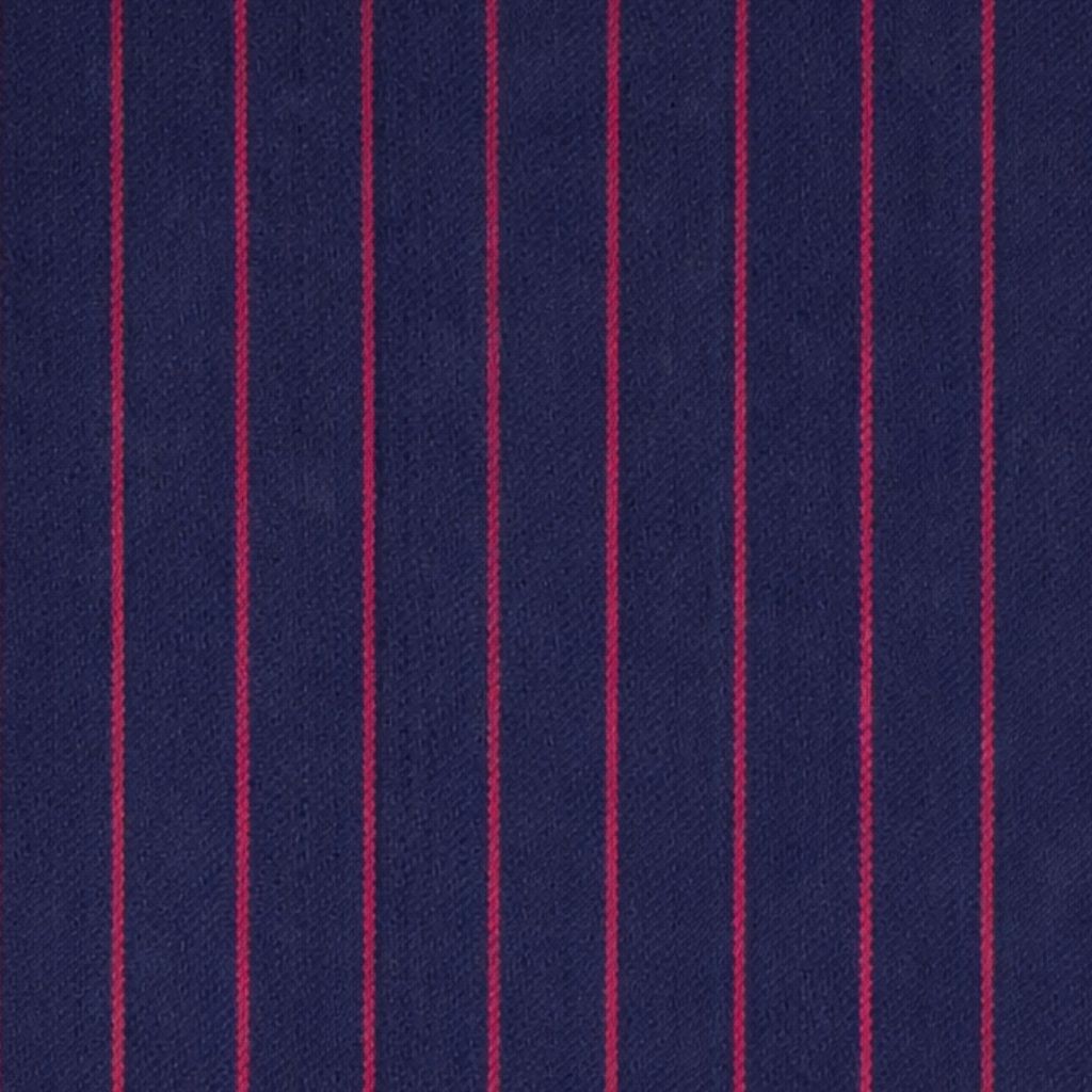Navy Red Pinstripe Oversized Blazer