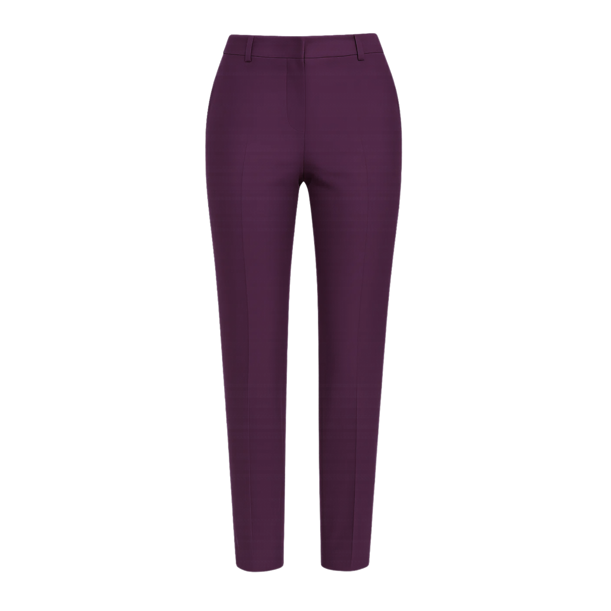 Women's Purple Loro Piana Tapered Pants Superfine Merino Wool