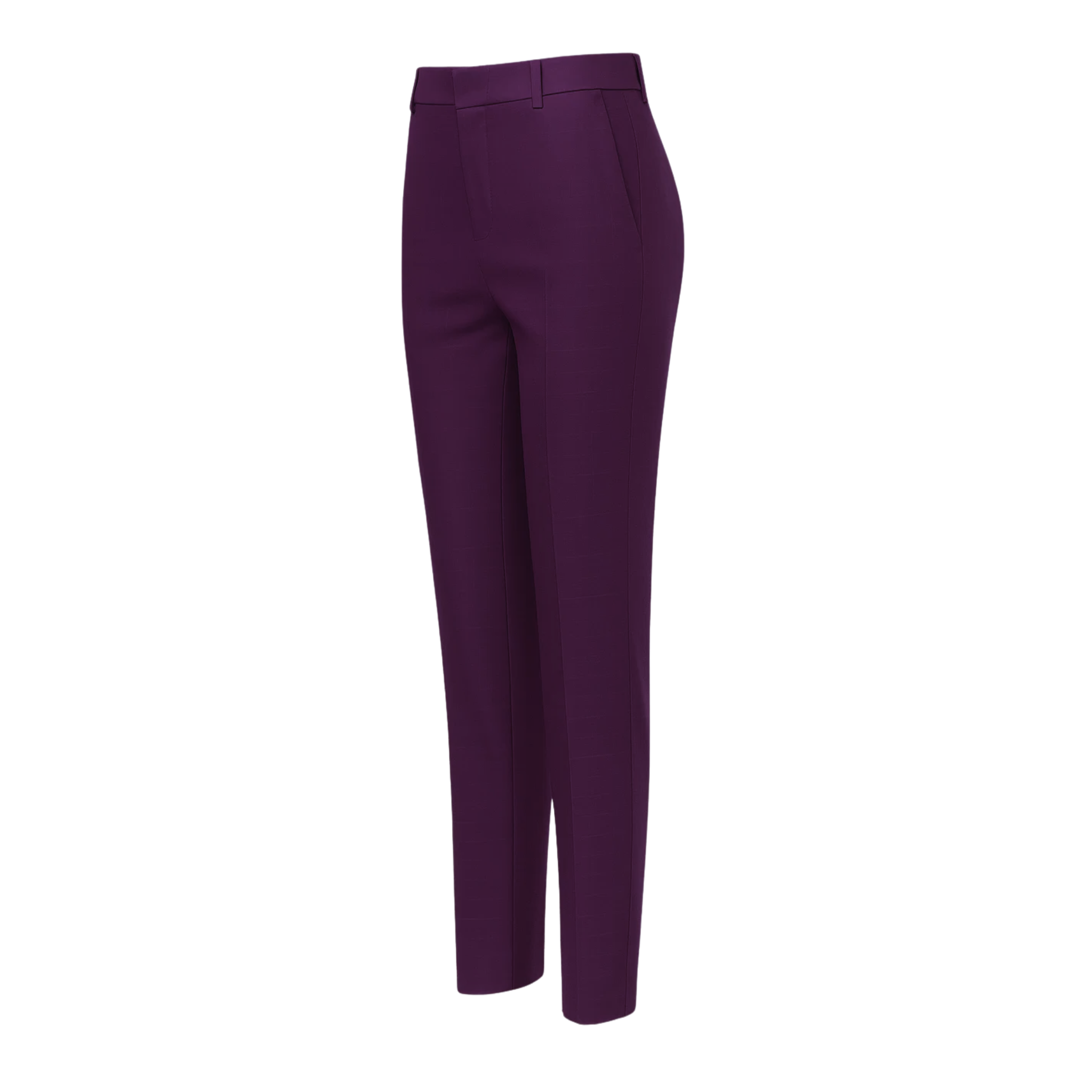 Women's Purple Loro Piana Tapered Pants Superfine Merino Wool