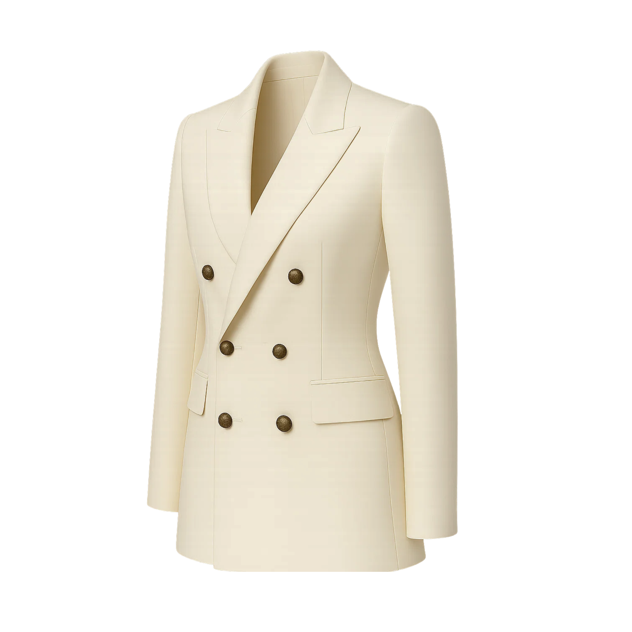 Women's Cream Loro Piana Double Breasted Tailored Blazer