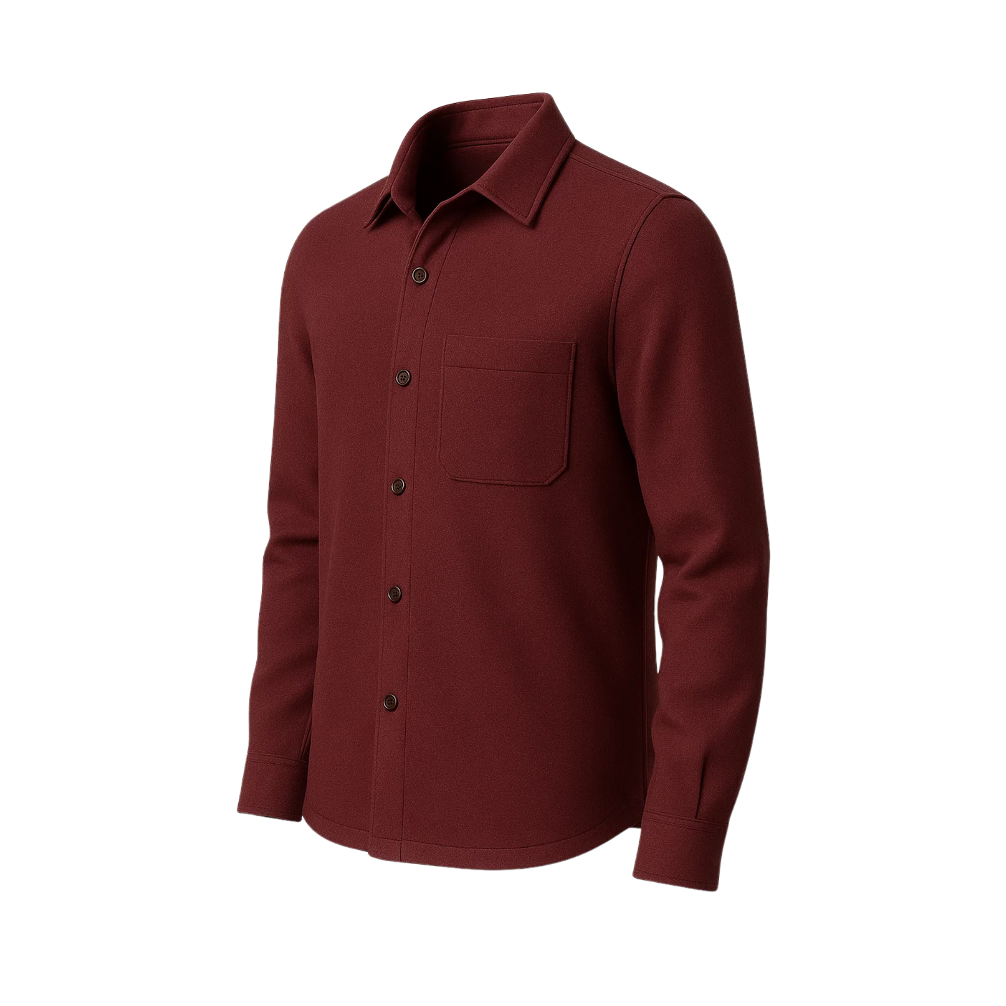 Men's Burgundy Business Shirt