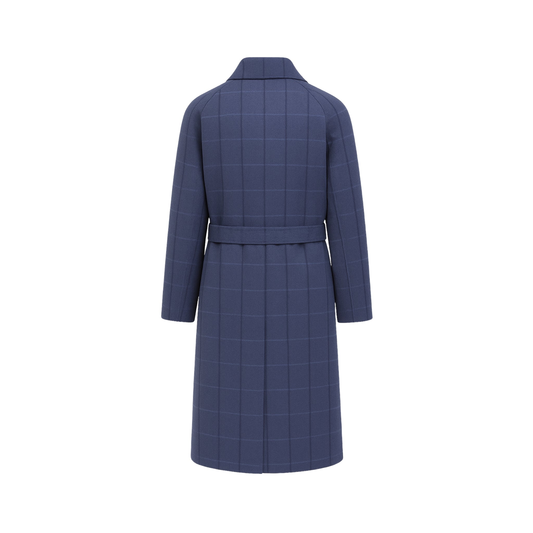 The Cielo Blue Herringbone Overcoat | Raglan Sleeve Construction | Storm Shield