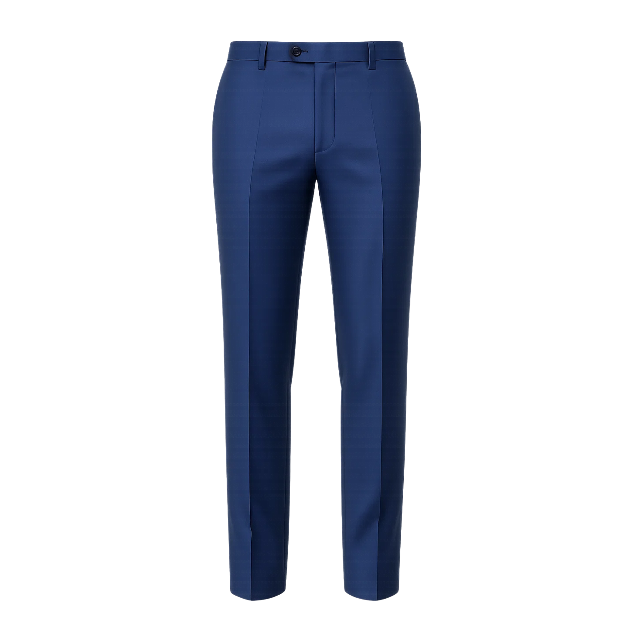 Men's Loro Piana Navy Dress Pants displayed front view, featuring a tailored slim fit, flat front design, belt loops, and crafted from luxurious navy fabric for elegant formalwear.