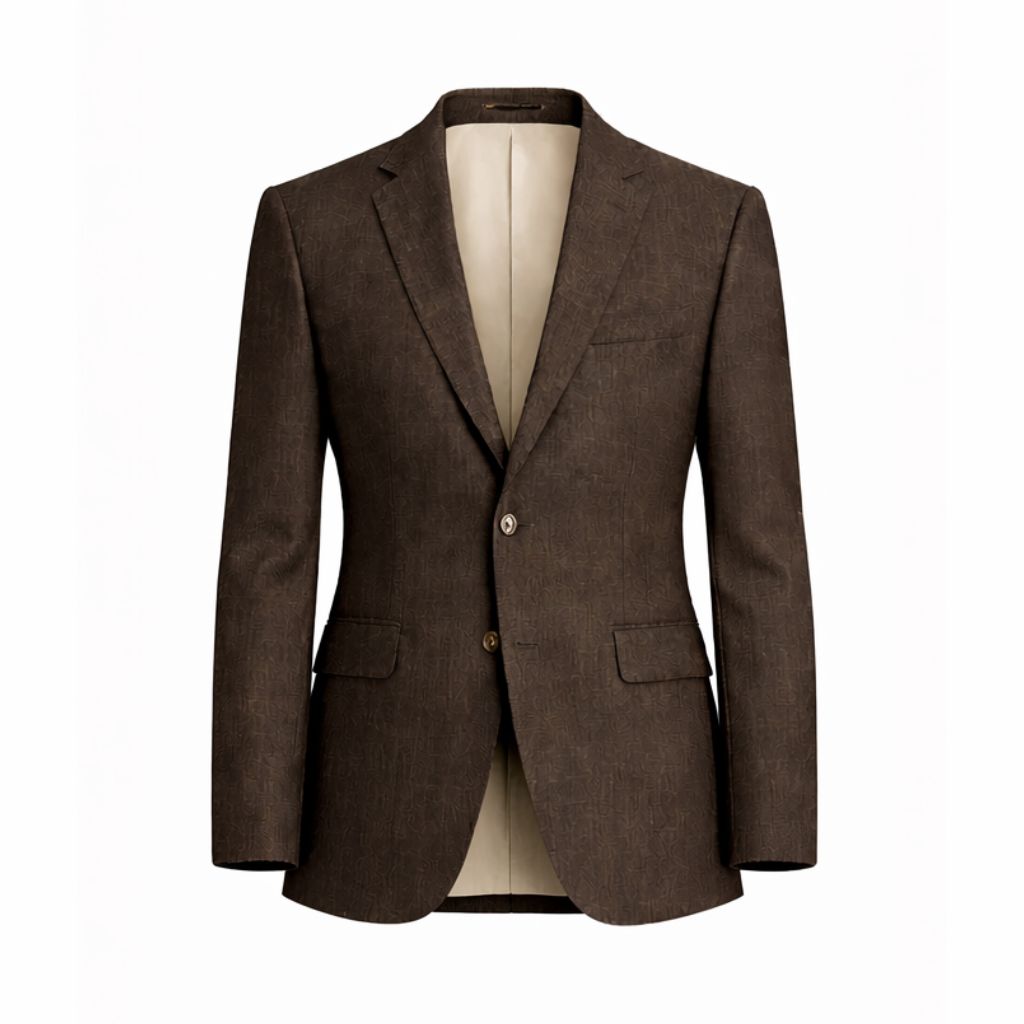 Loro Piana Chocolate Brown Wool Silk Blazer