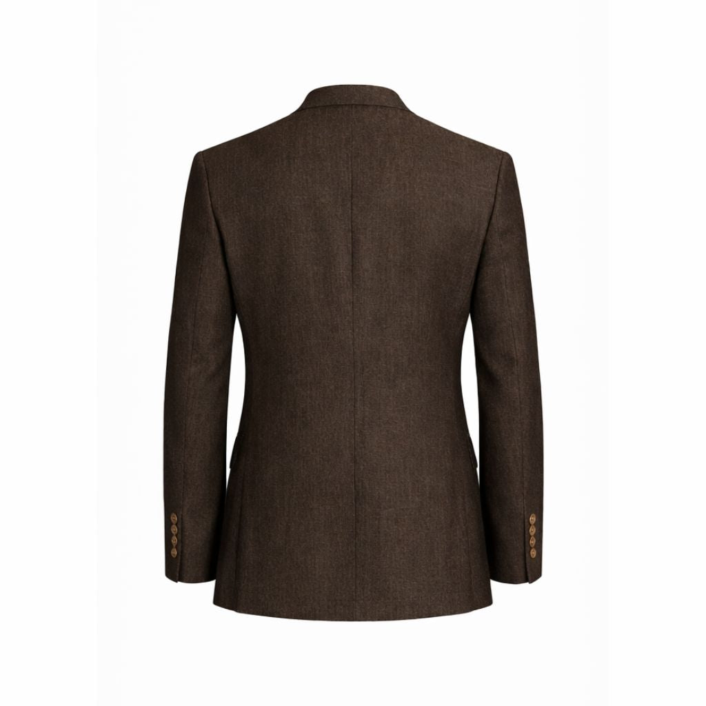 Loro Piana Chocolate Brown Wool Silk Blazer