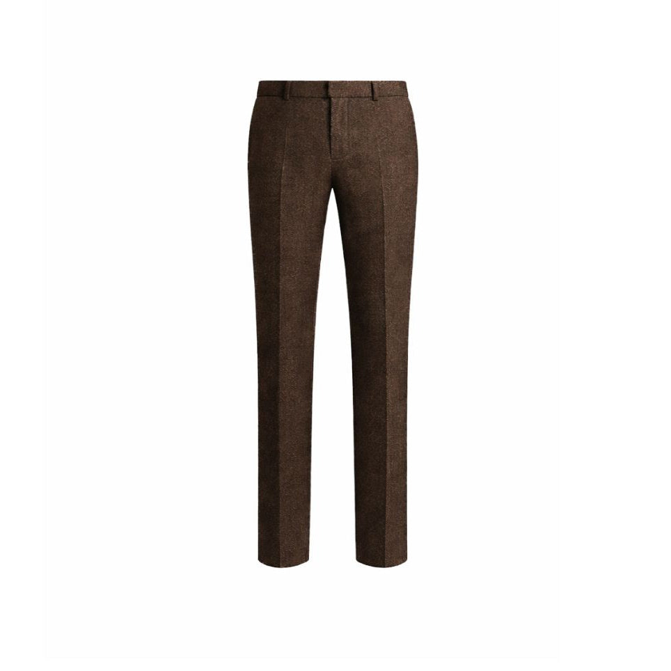 Loro Piana Chocolate Brown Wool Silk Trousers