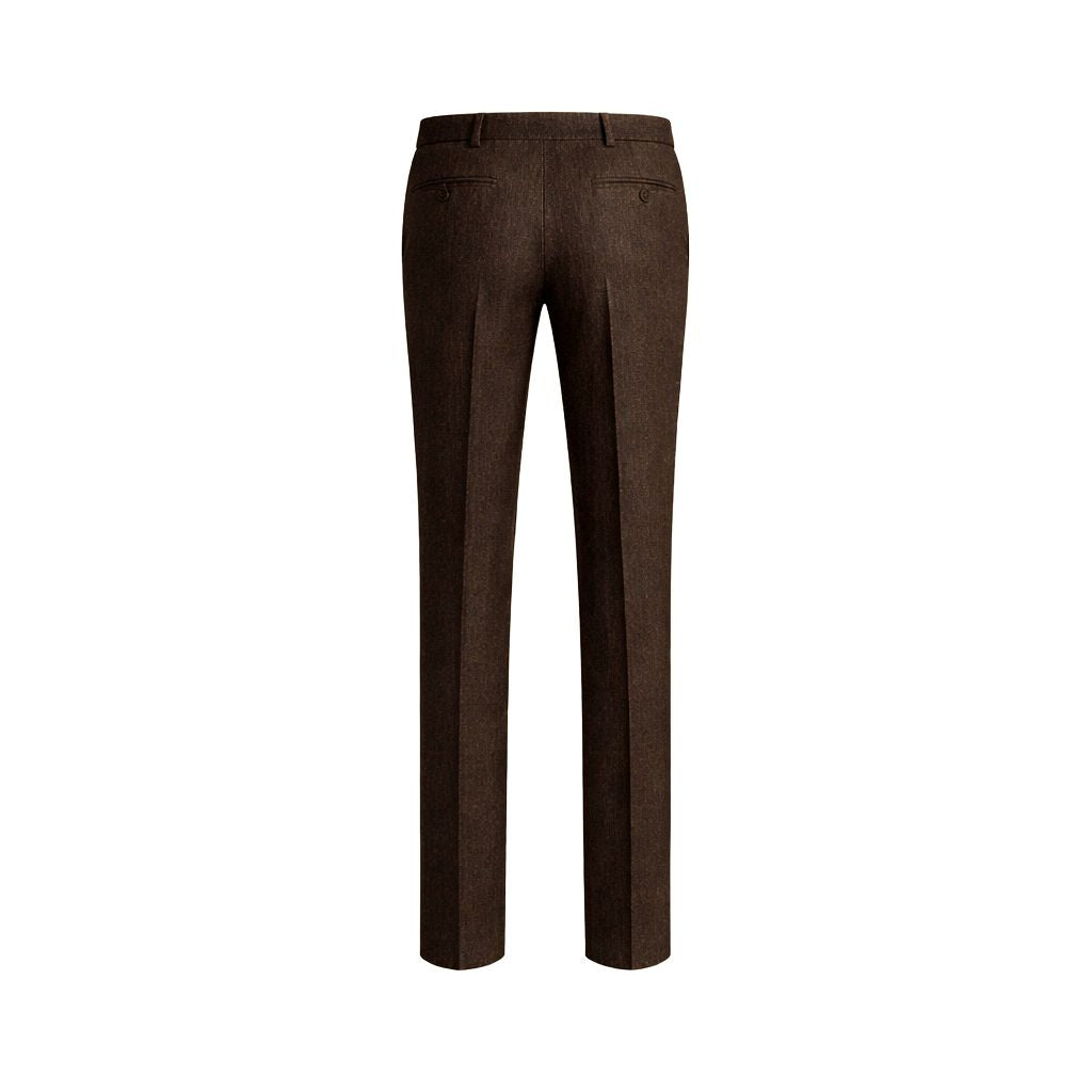 Loro Piana Chocolate Brown Wool Silk Trousers