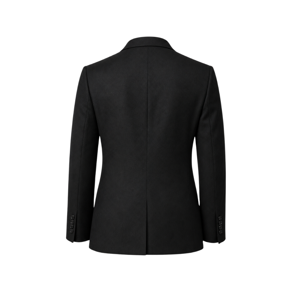 Black Loro Piana blazer back view