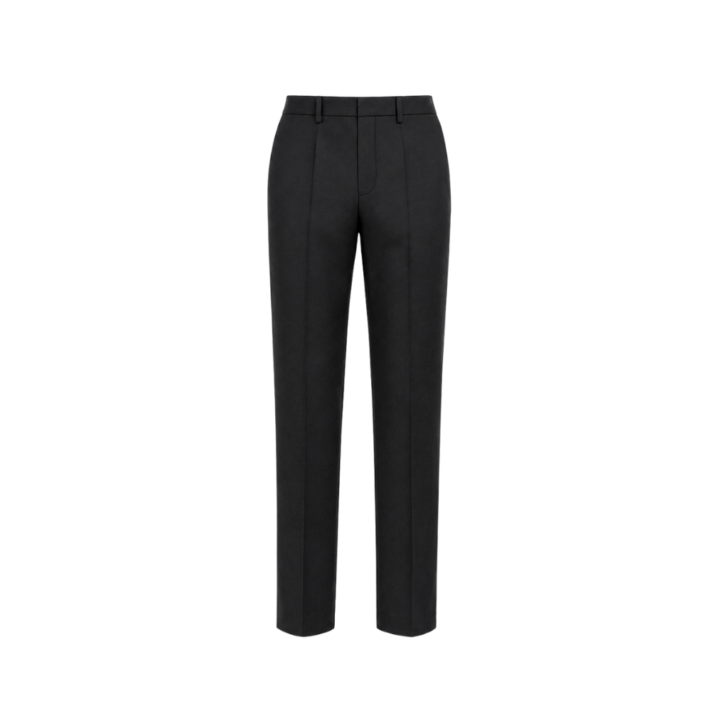 Black Loro Piana trousers front view