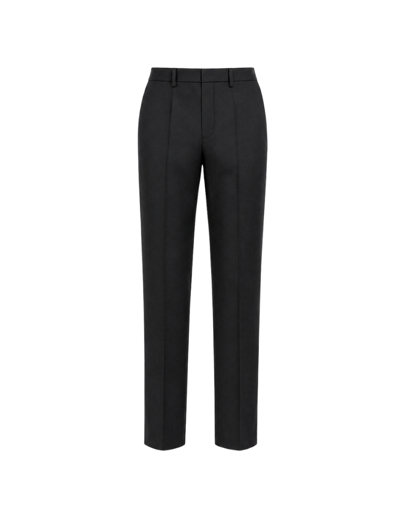 Black Loro Piana trousers front view