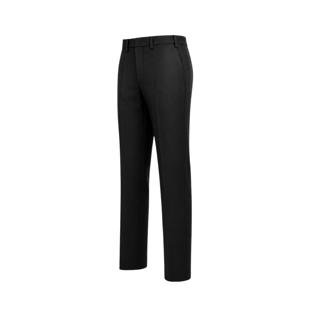Black Loro Piana trousers side view