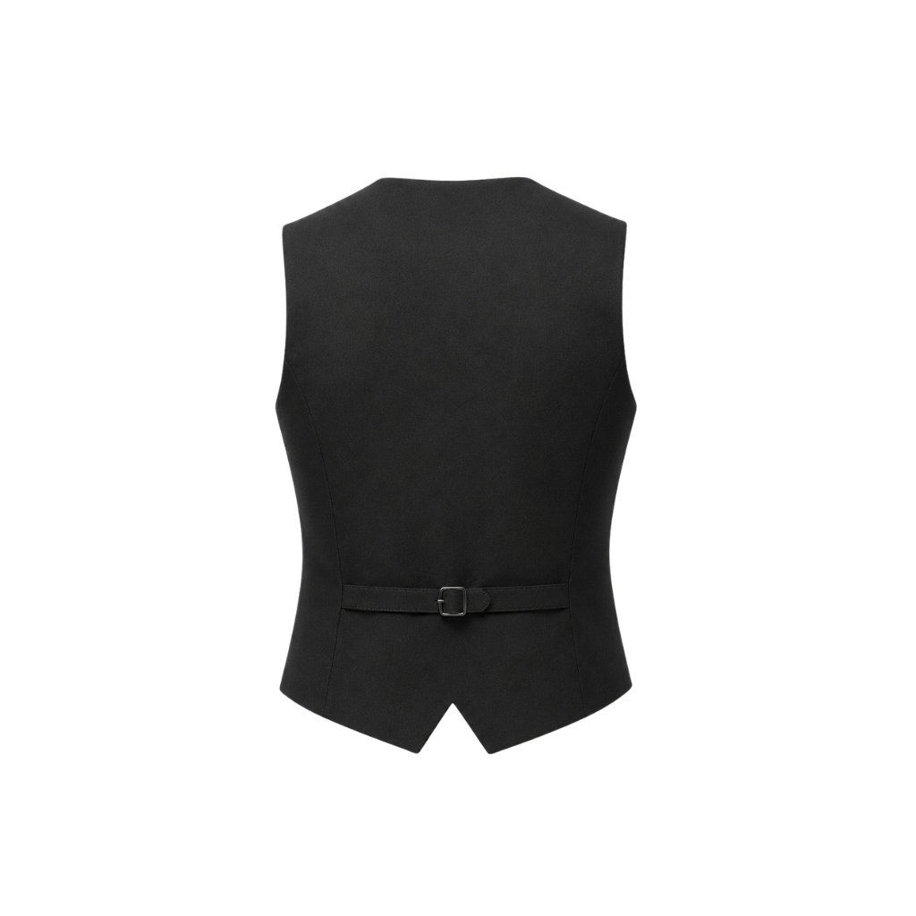Black Loro Piana vest back view