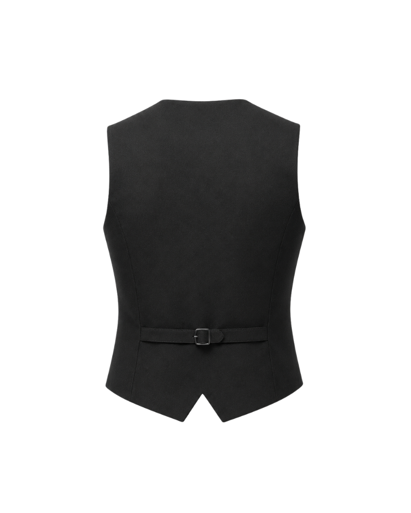 Black Loro Piana vest back view