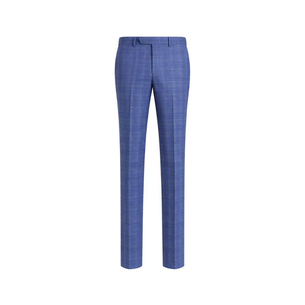 Blue Plaid Men's Classic cut Trousers