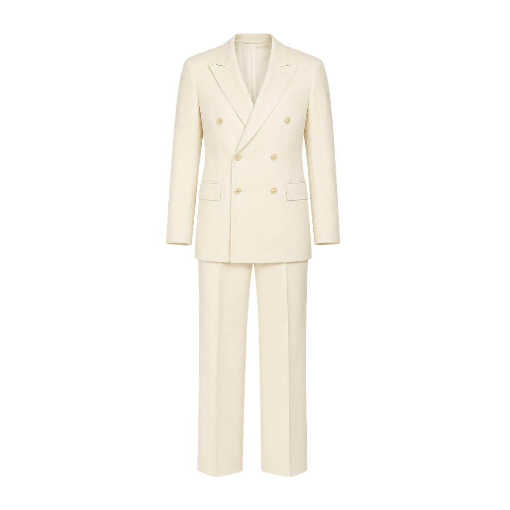 Cream Loro Piana men's set front view