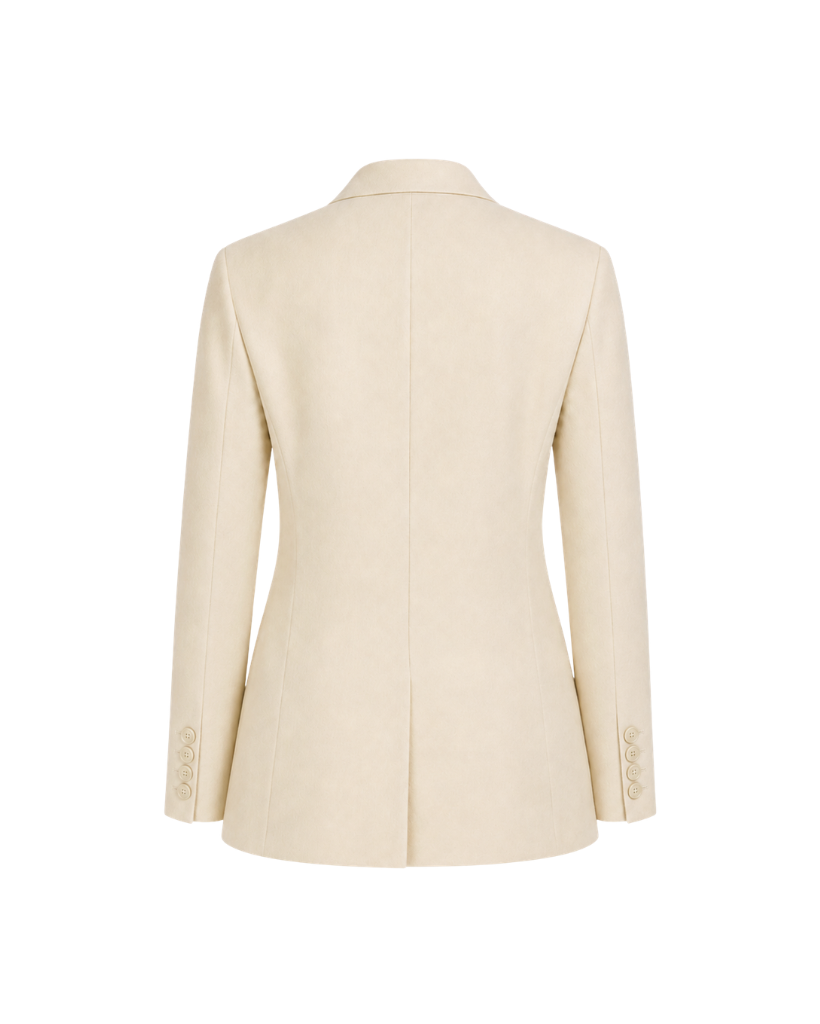 Ivory Loro Piana Men's Double-Breasted Blazer, image 3.