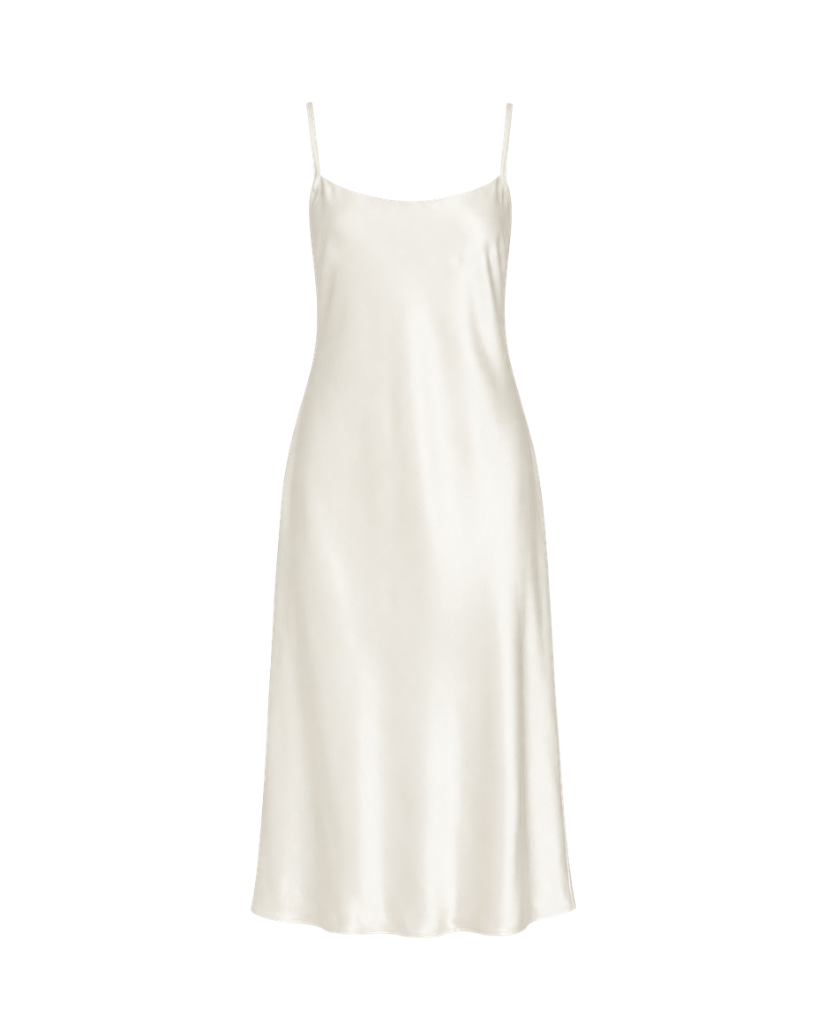 Ivory Silk Charmeuse Slip Dress