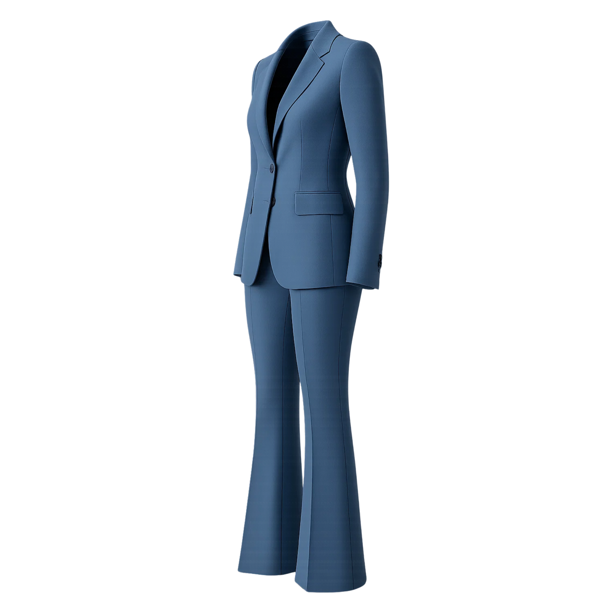 Women's Blue Two Piece Suit Set