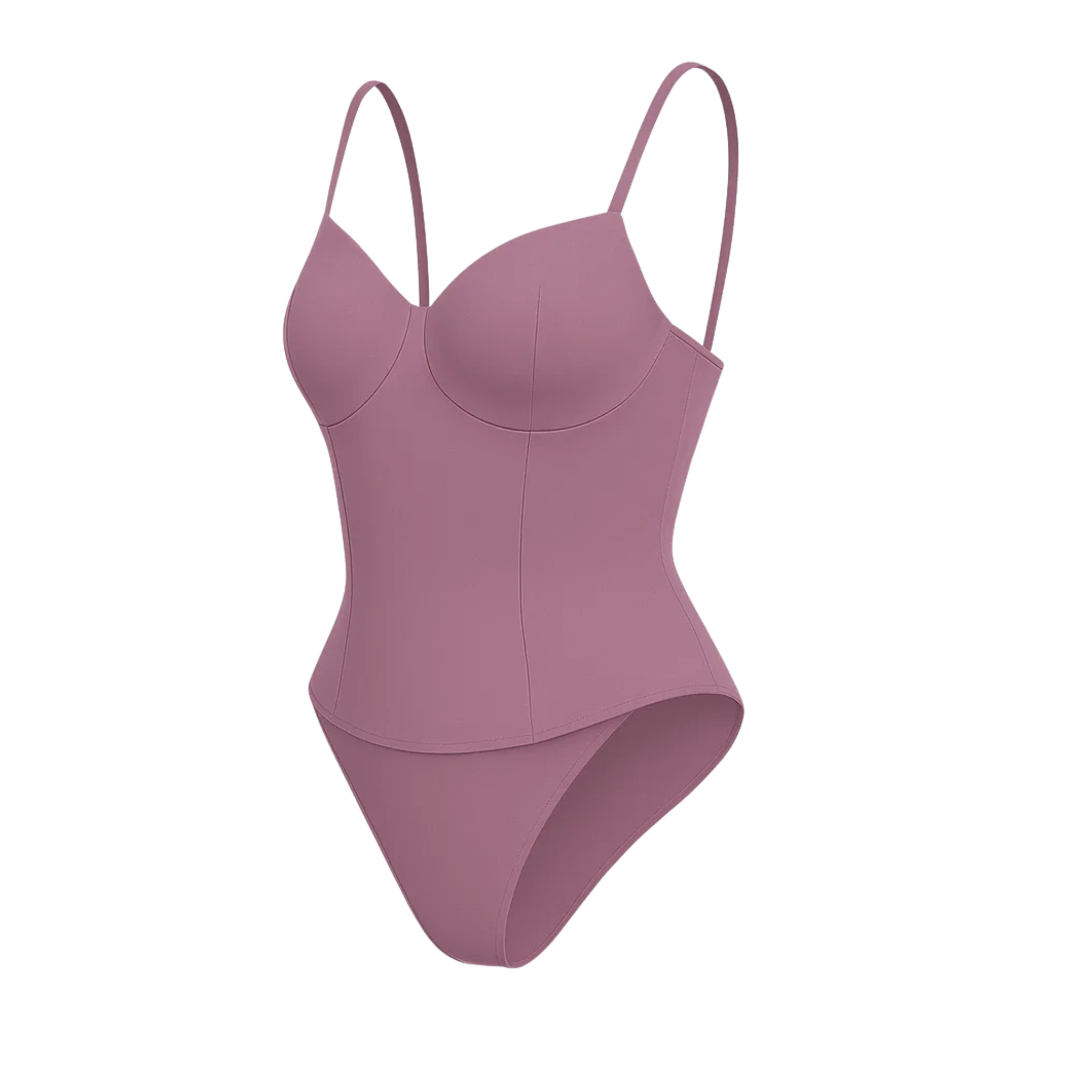 Women's Pink Loro Piana Corset Bodysuit Superfine Merino Wool