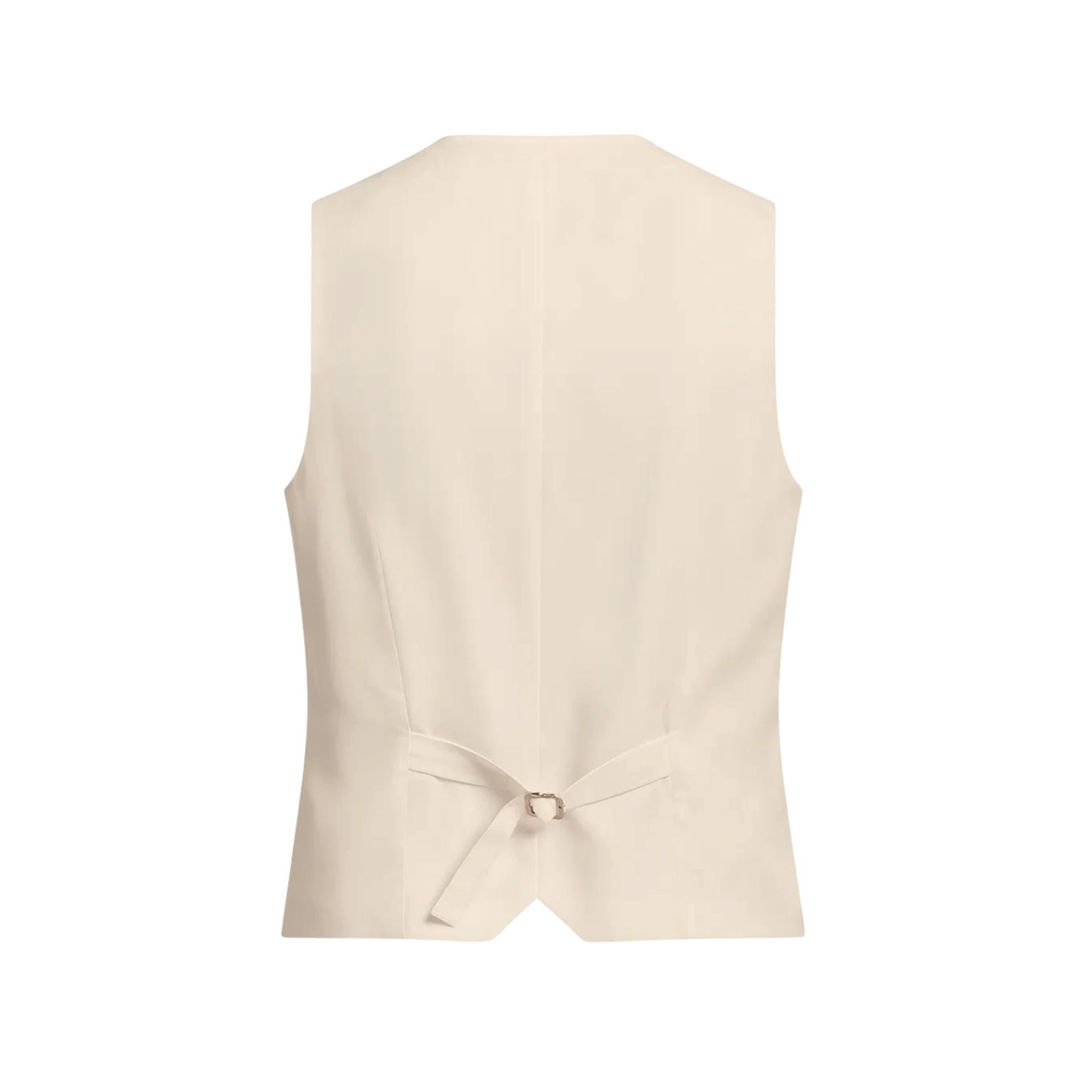 Ivory Tailored Button-Front Vest