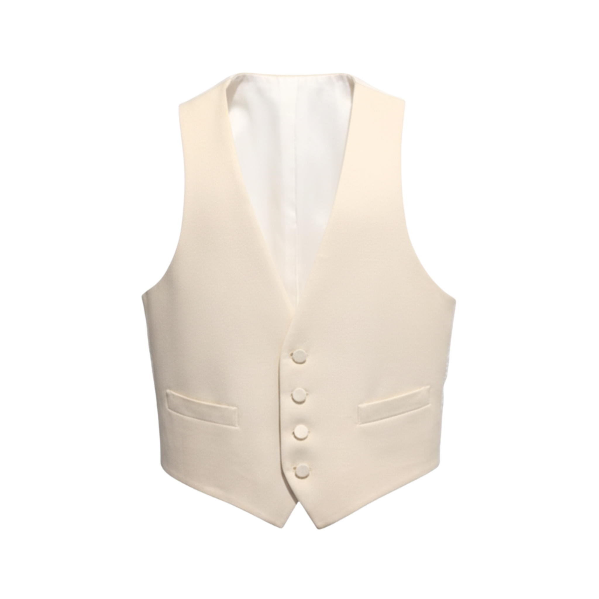 Ivory Tailored Button-Front Vest