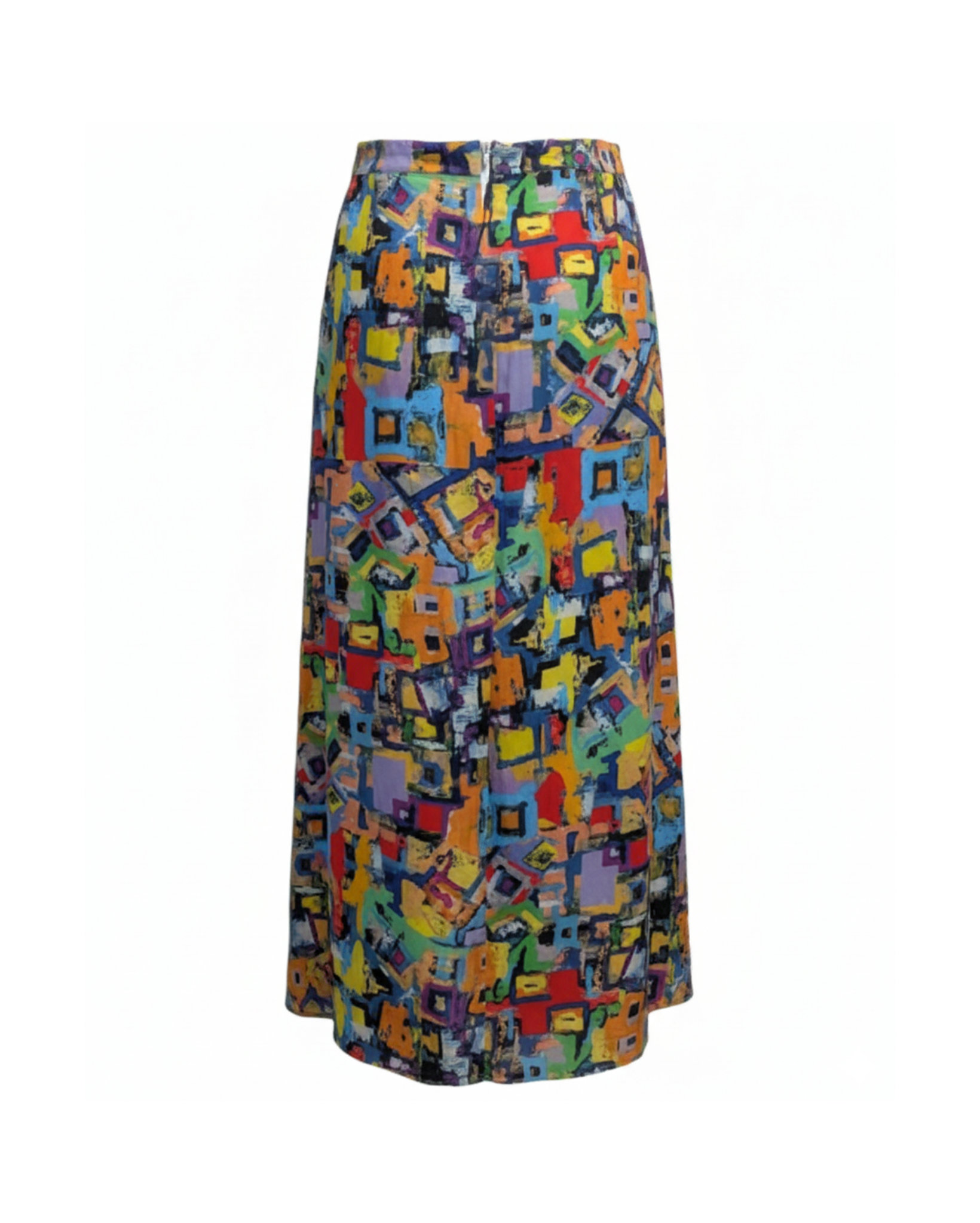abstract_multicolor_maxi_skirt_back — Tailory multicolor abstract-print maxi skirt back view