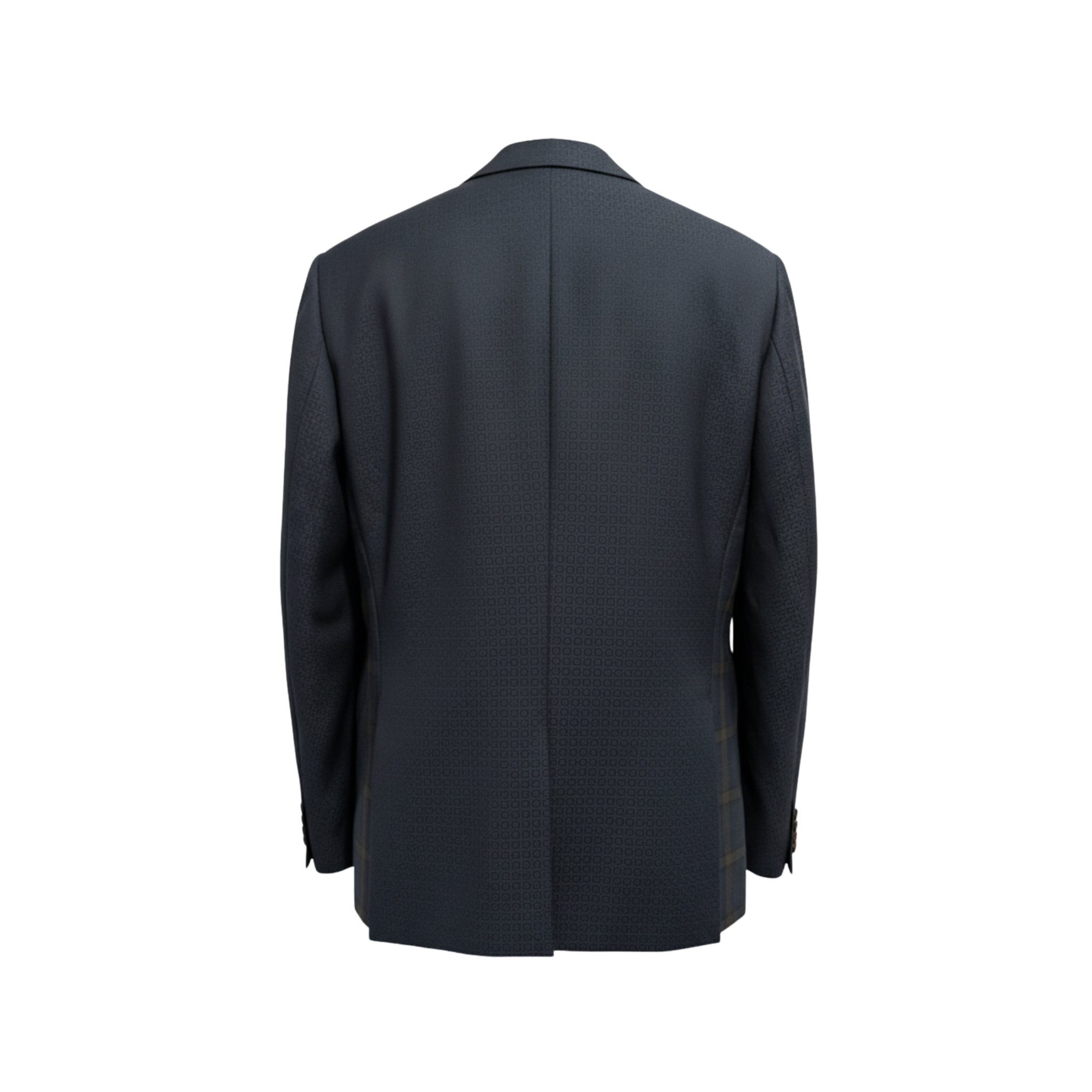 Tailory teal asymmetric wool jacket back view