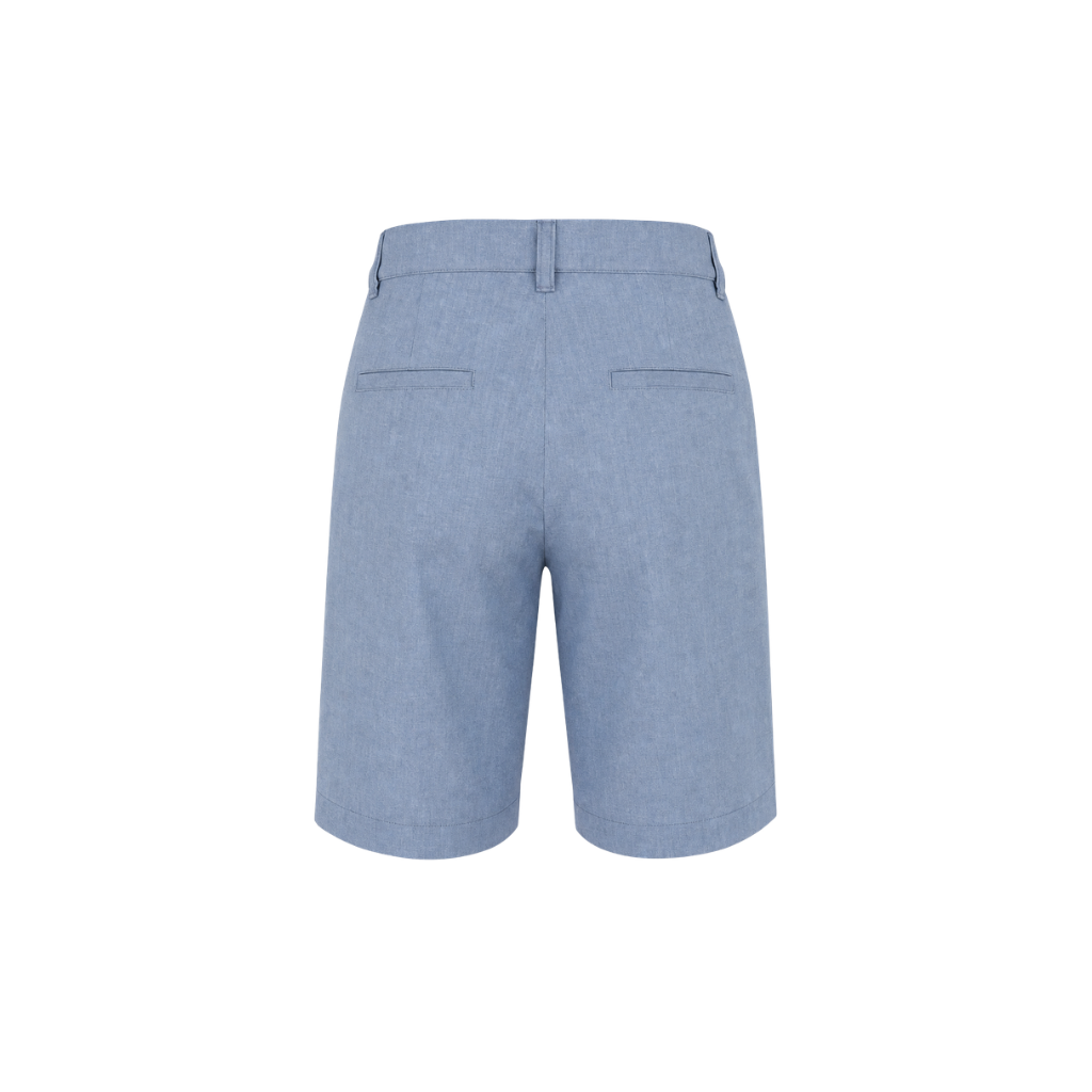 The Tailory New York blue Loro Piana tailored Bermuda shorts back view