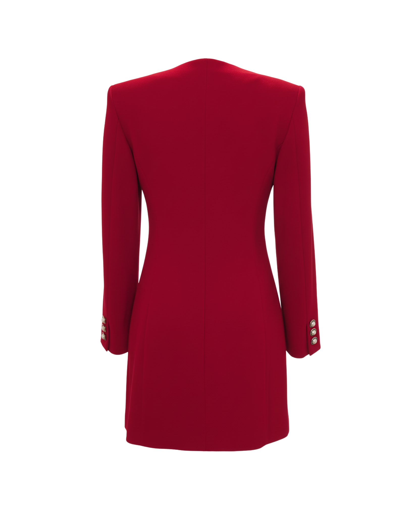Tailory crimson structured blazer dress back view