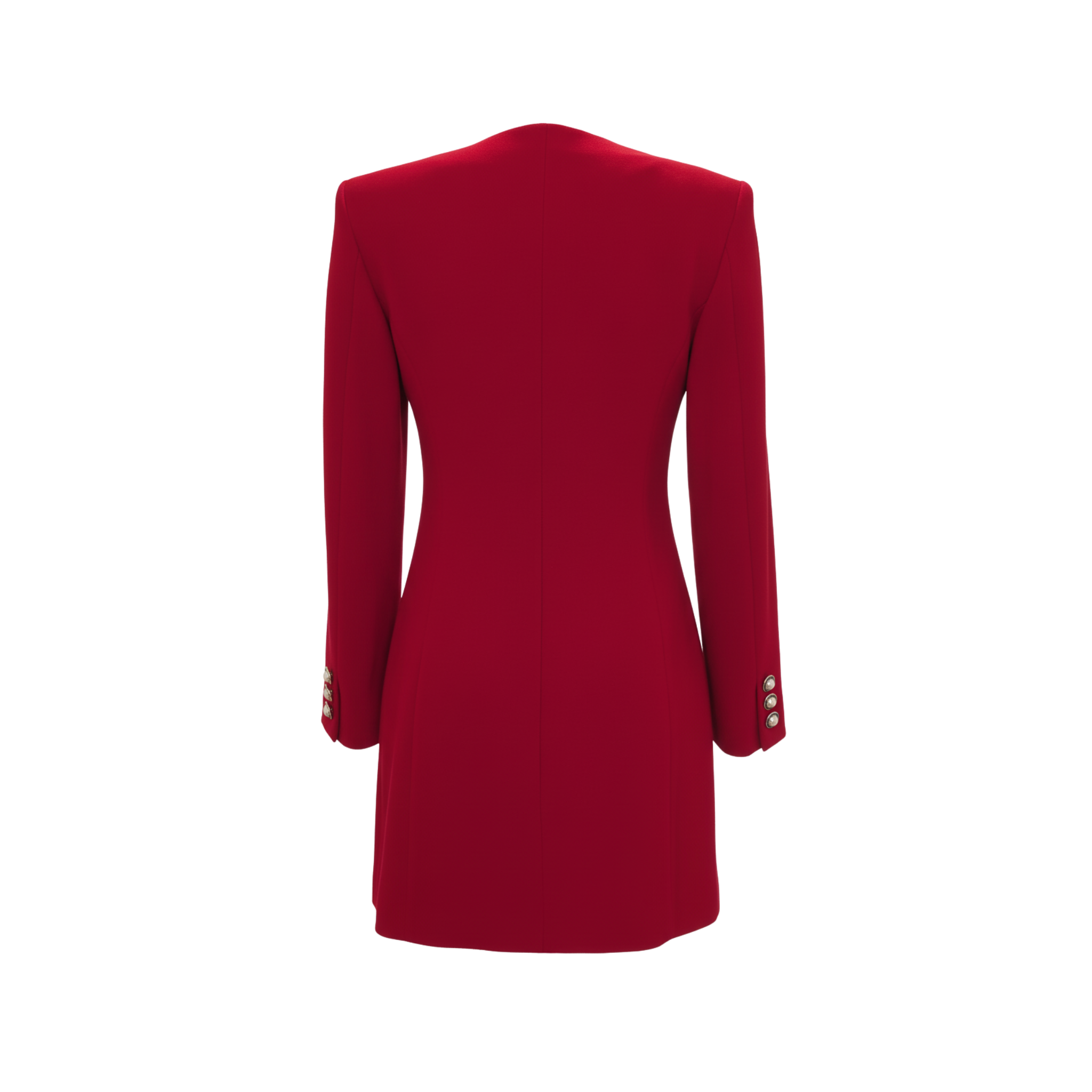 Tailory crimson structured blazer dress back view