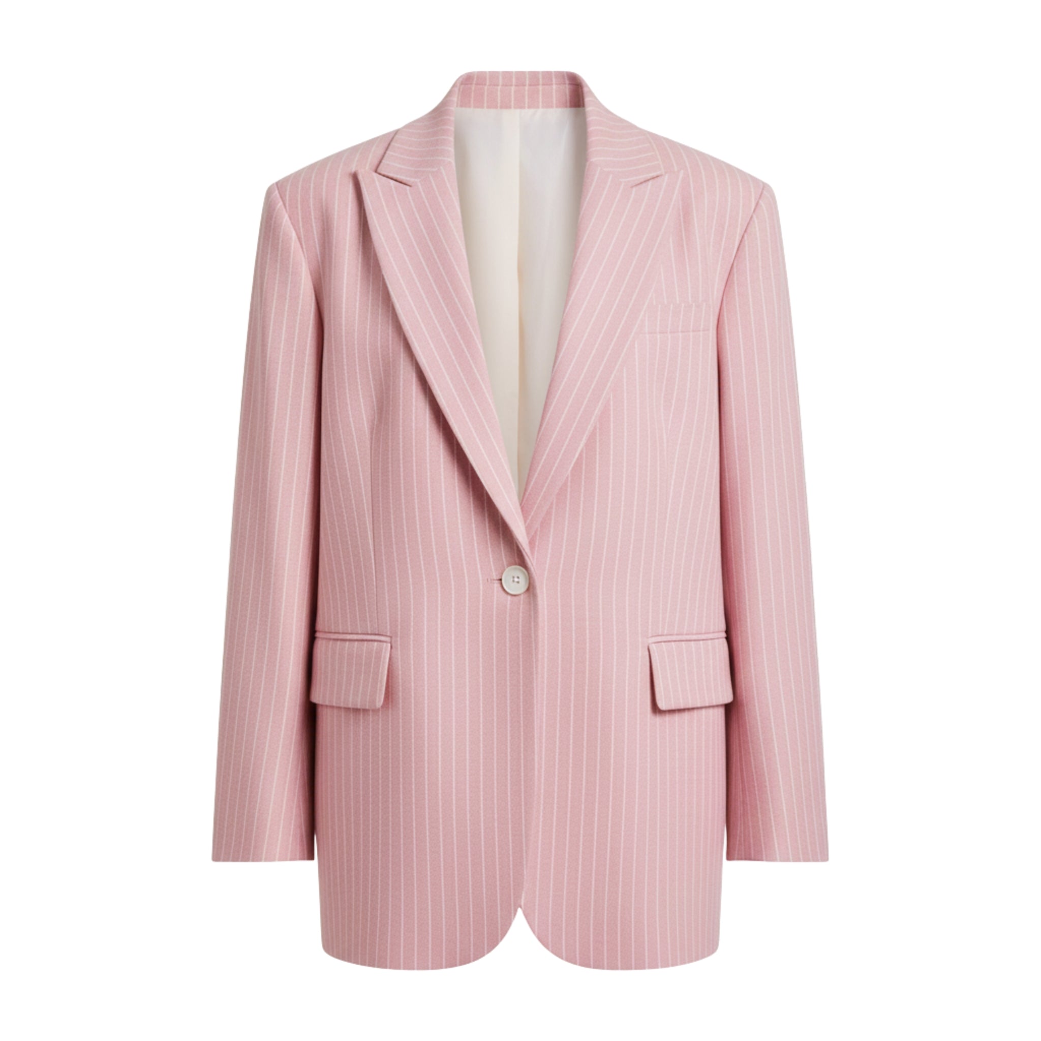 Tailory baby pink oversized blazer front view