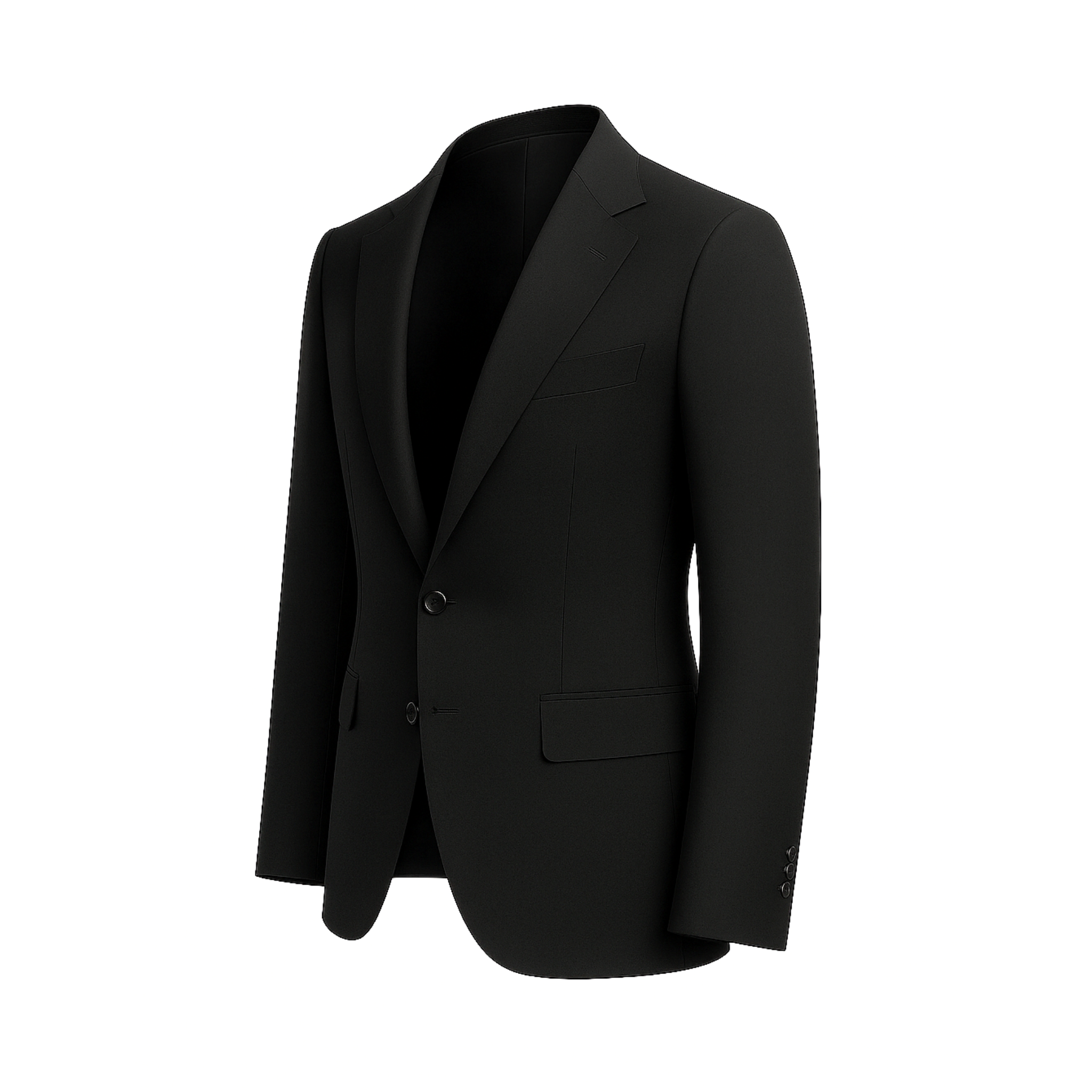 Tailory black Loro Piana wool single-breasted tailored blazer side view