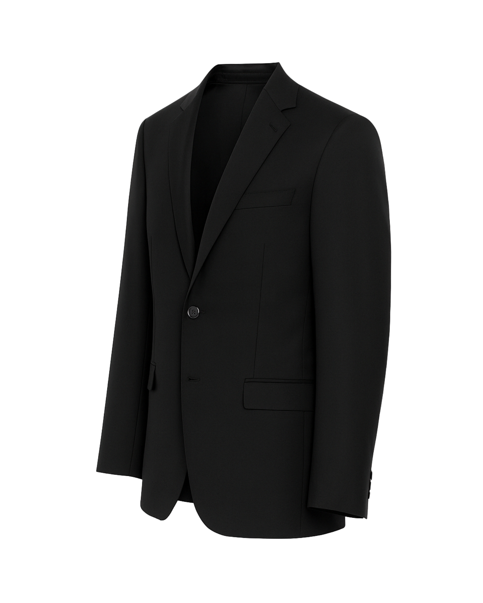 Tailory black wool single-breasted blazer side view