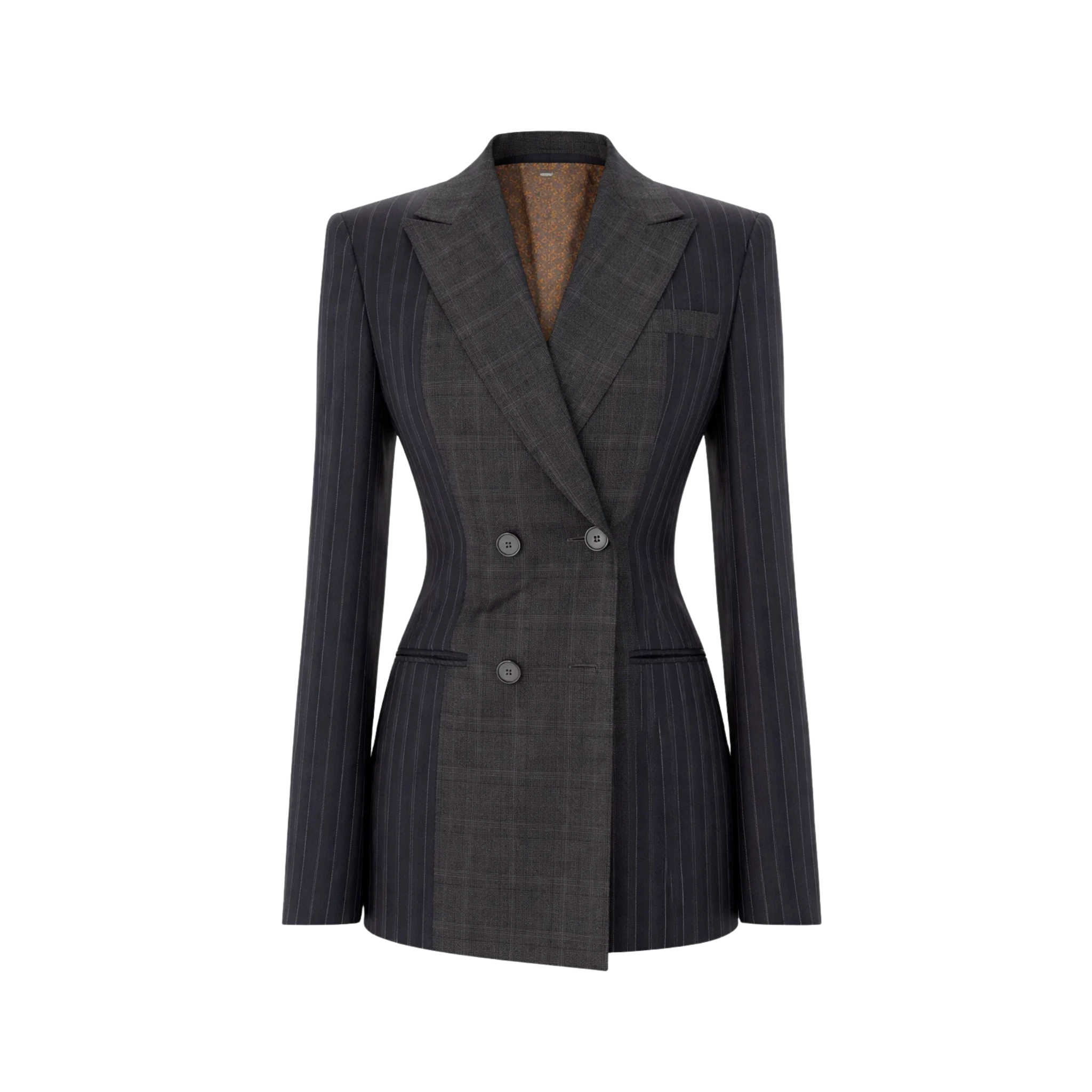 Tailory_Blazer_Charcoal_MixedPattern_DoubleBreasted_FrontView