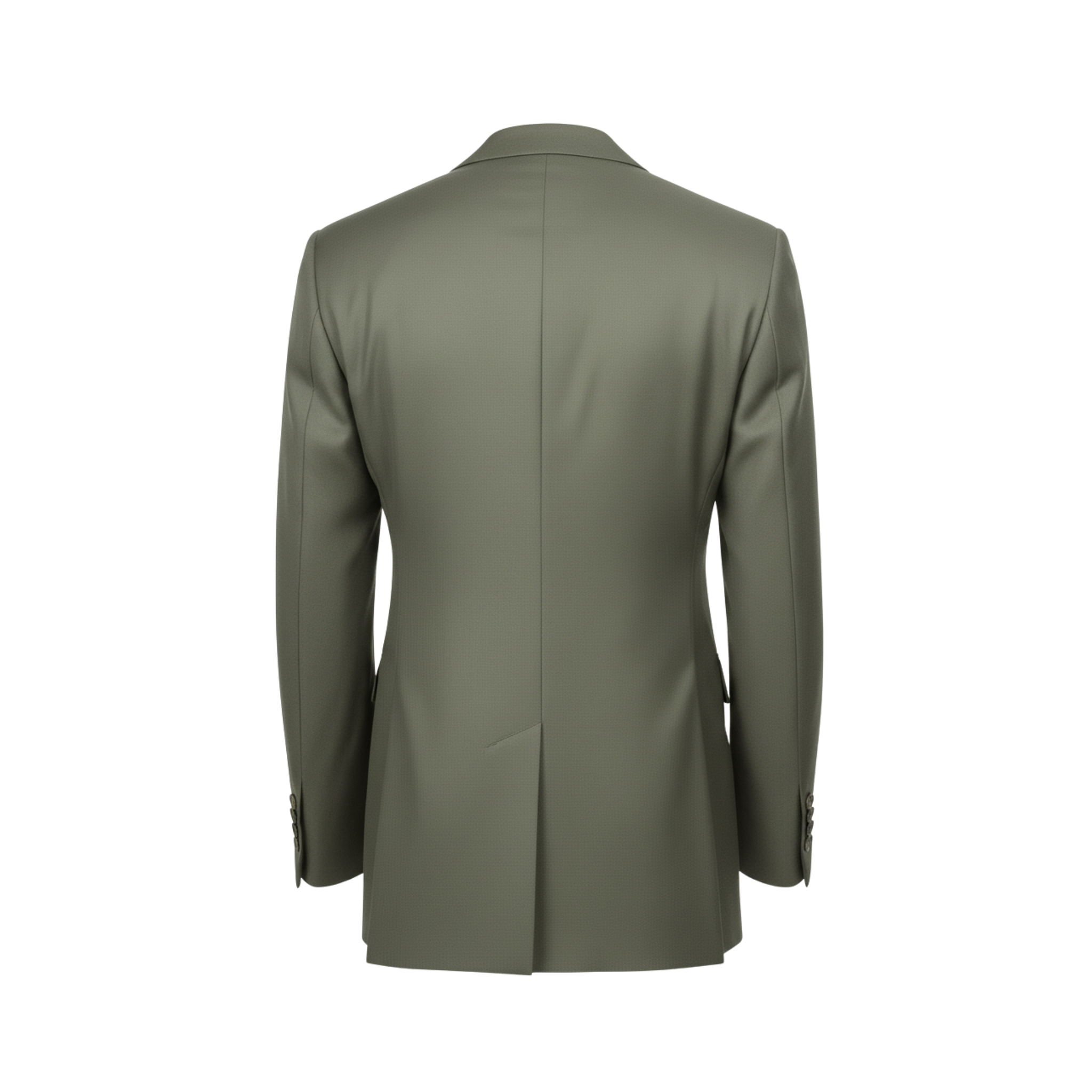 Tailory dark green double-breasted tailored blazer back view