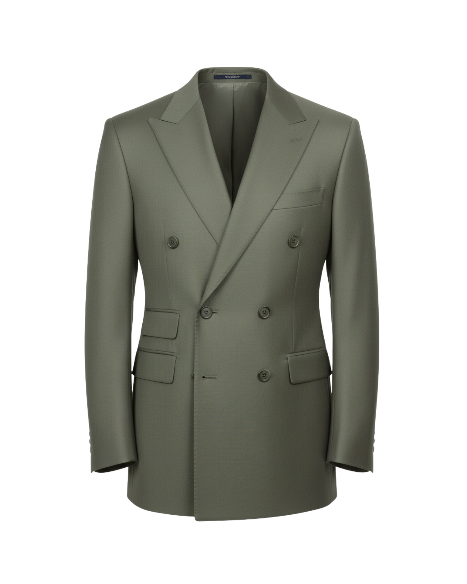 Tailory dark green double-breasted tailored blazer front view