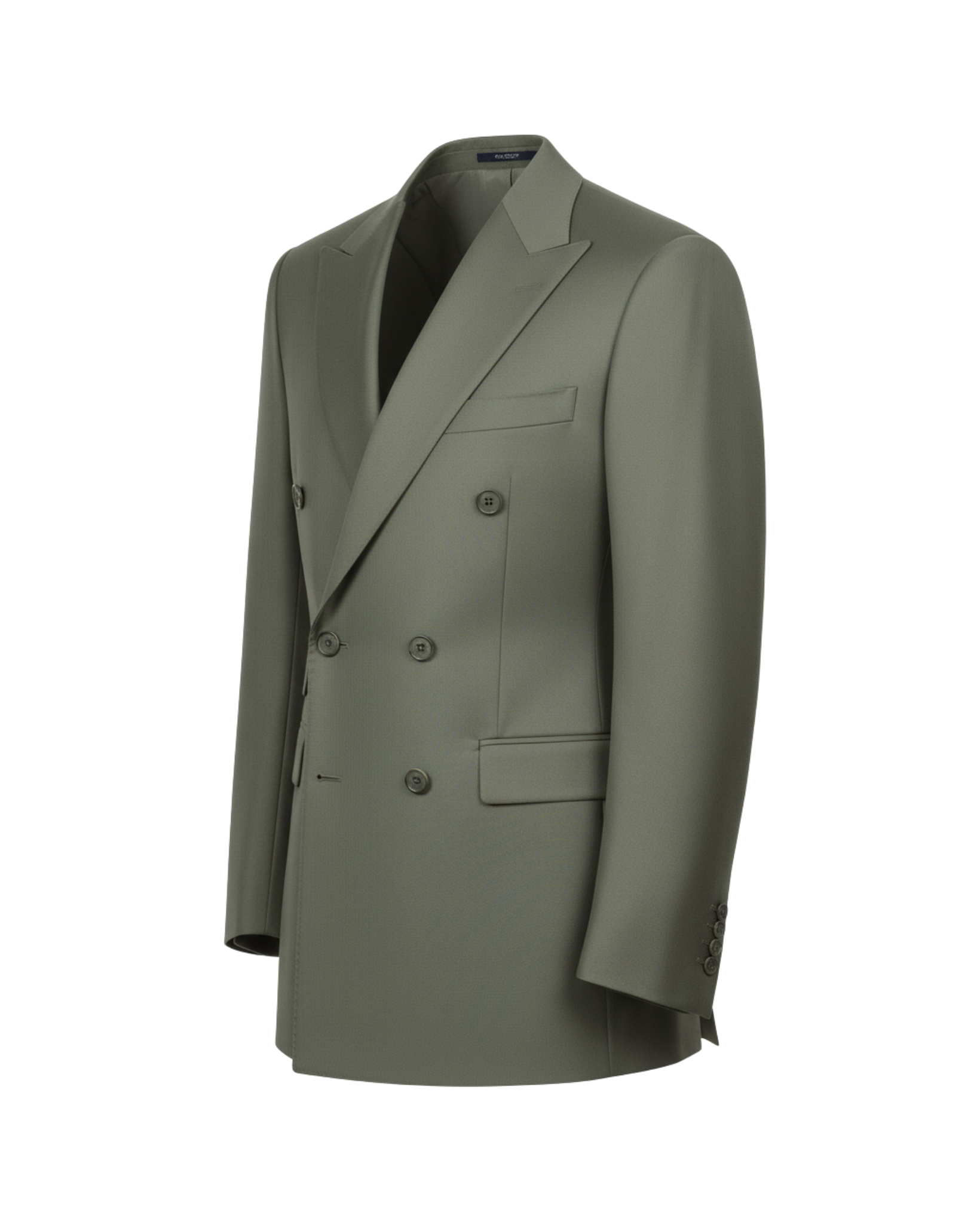 Tailory dark green double-breasted tailored blazer side view