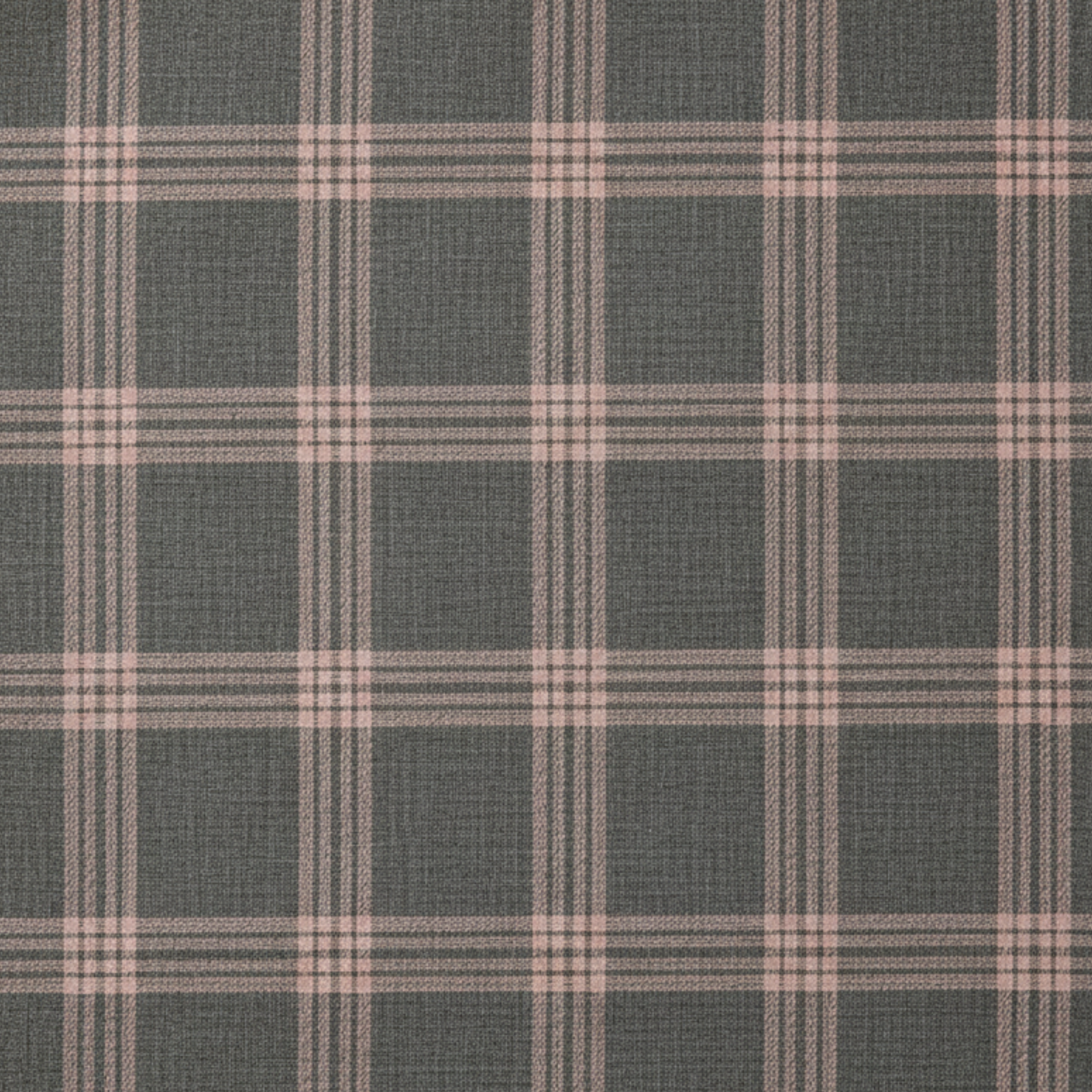 Tailory grey plaid wool-blend suiting fabric swatch