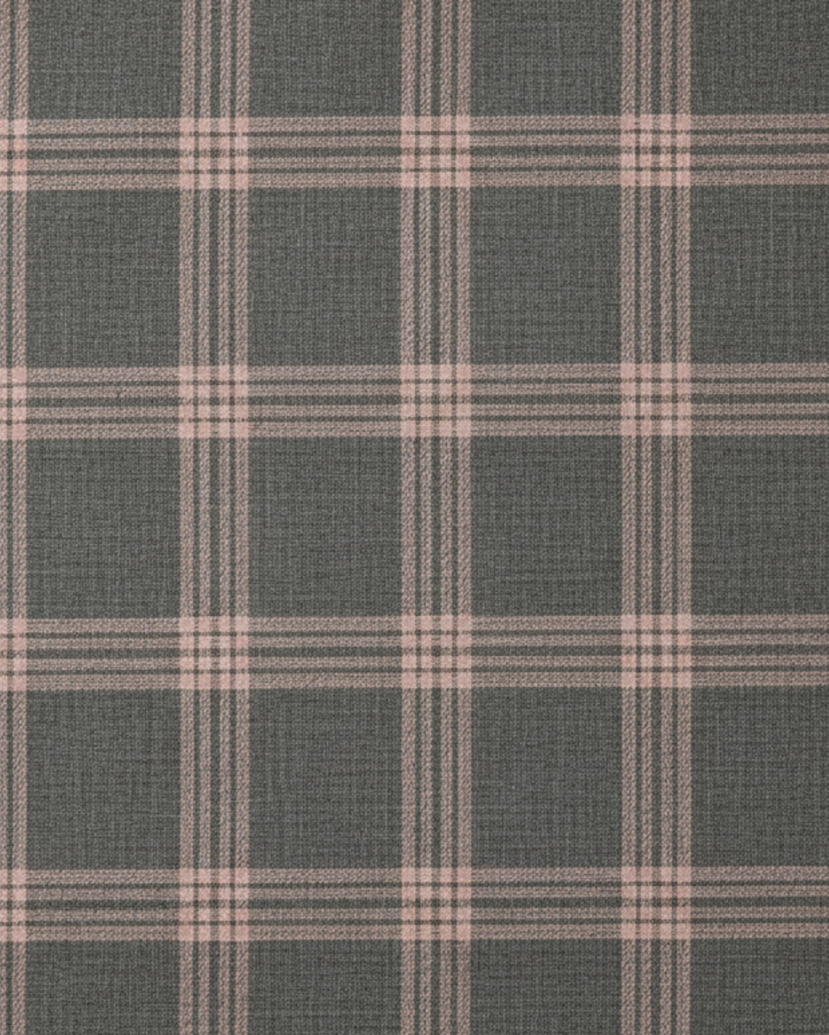 Tailory grey plaid wool-blend suiting fabric swatch