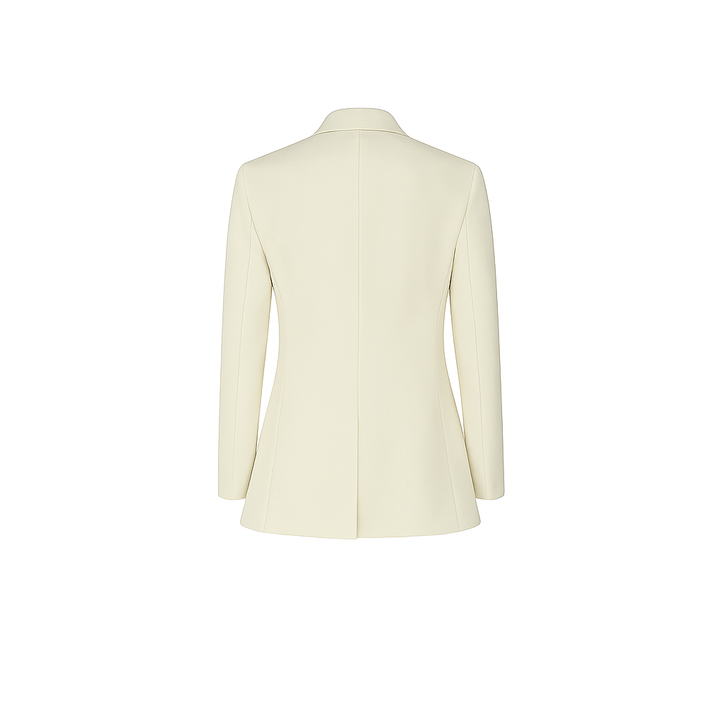 Tailory ivory Loro Piana wedding blazer back view