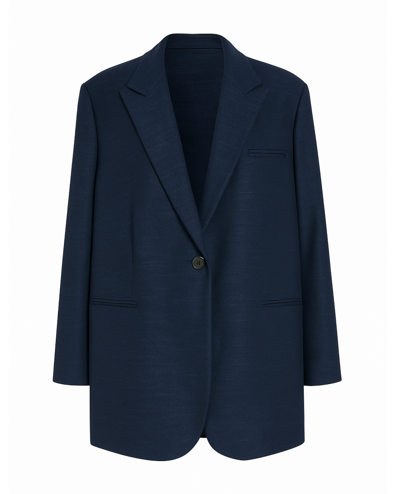 Tailory navy relaxed-fit blazer single-button front view