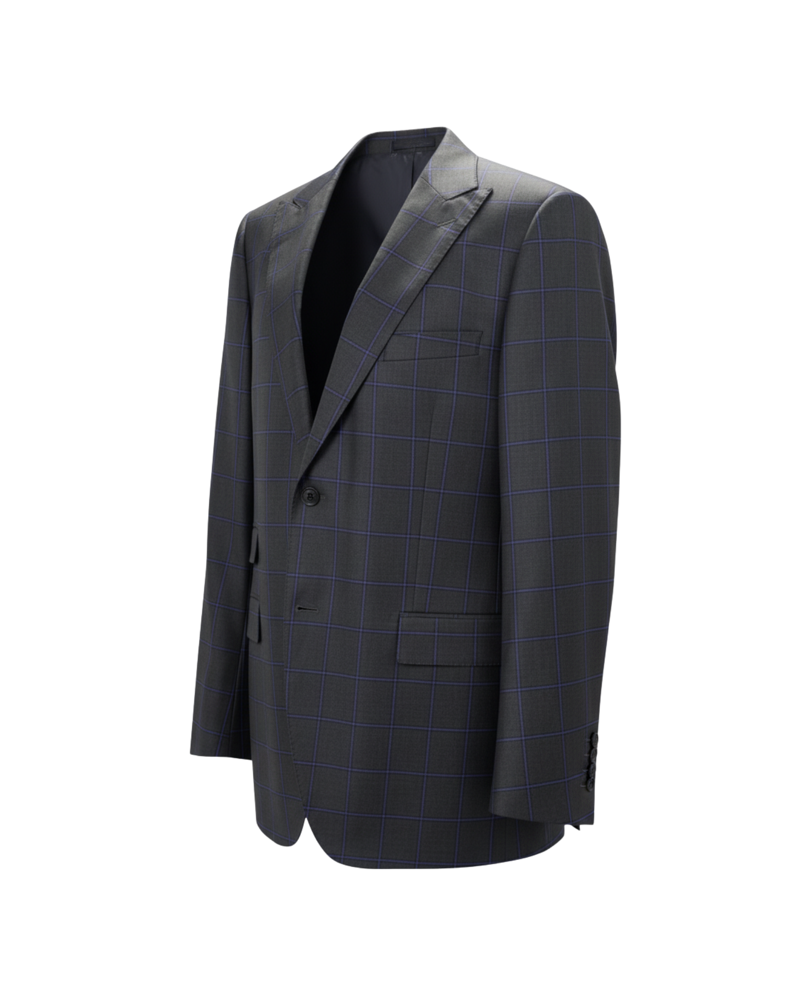 Tailory navy structured windowpane blazer side view