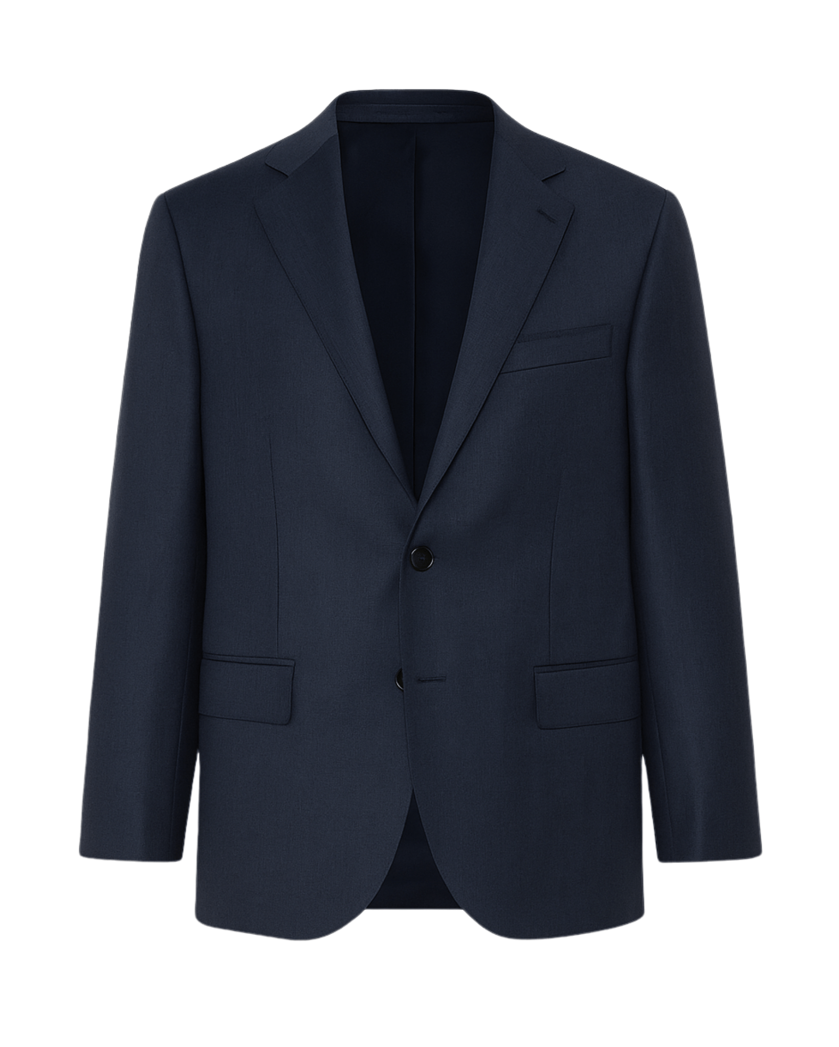 Tailory navy wool notch lapel blazer front view