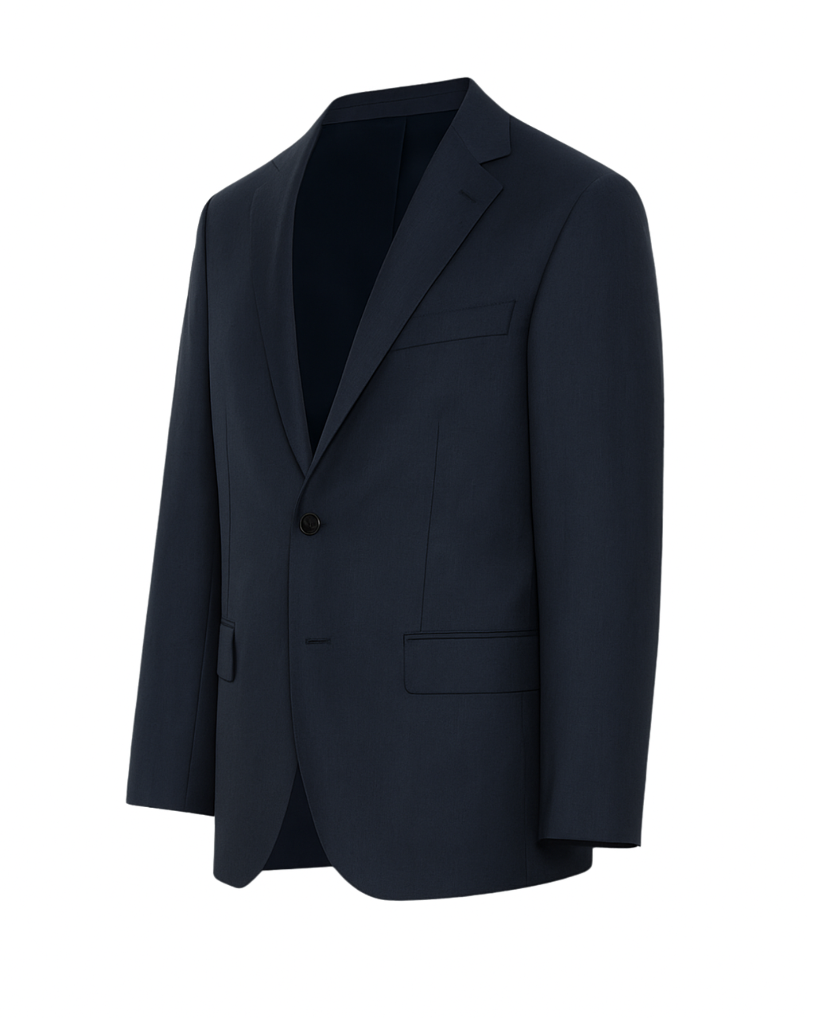 Tailory navy wool notch lapel blazer side view
