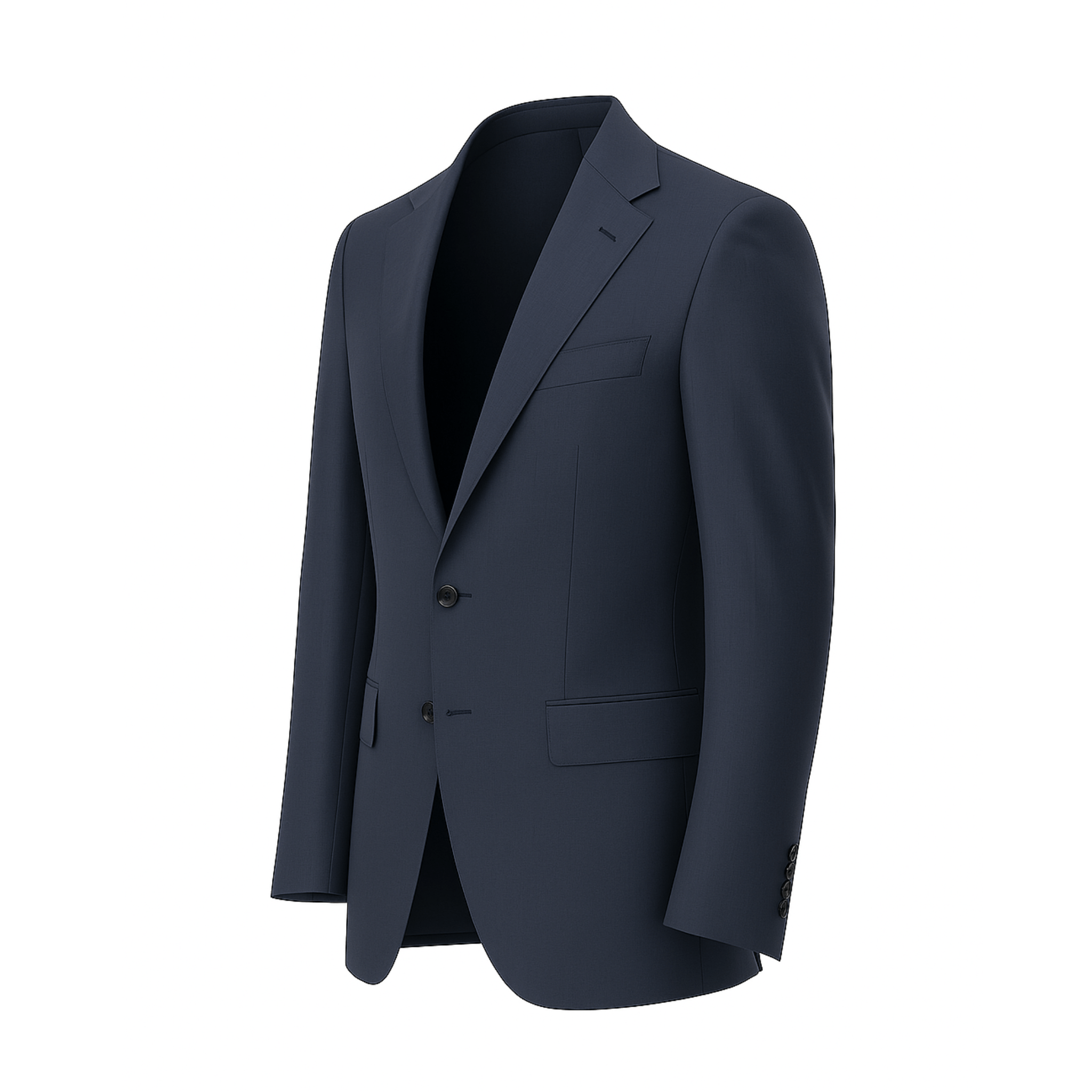 Tailory navy single-breasted wool blazer side view